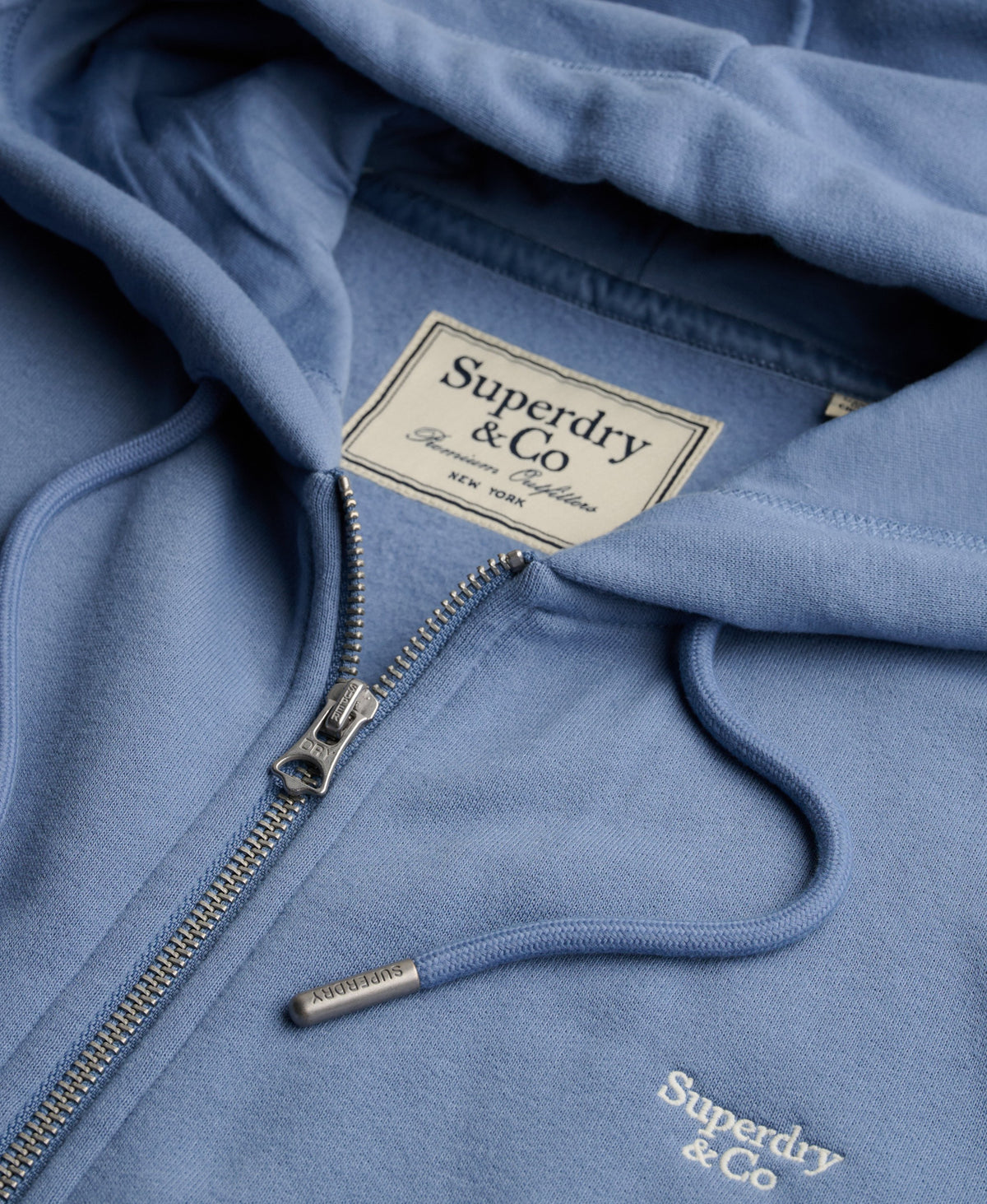 Signature Embroidered Zip Hoodie