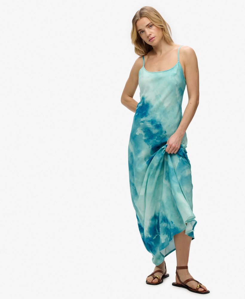 Printed Maxi Slip Dress
