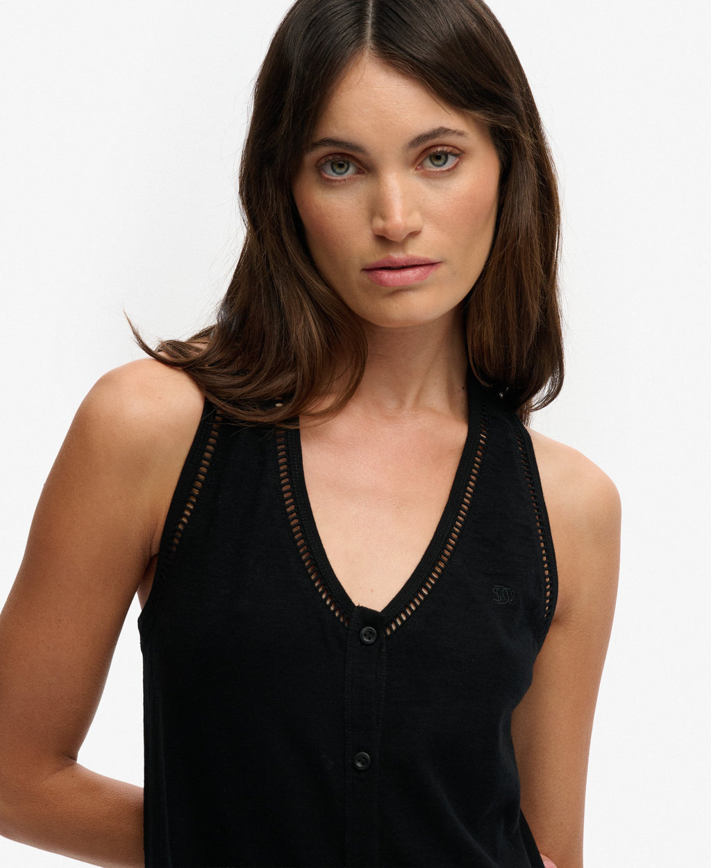 Laddered Jersey Maxi Dress