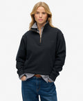 Essential Logo Embroidered Half Zip Jumper