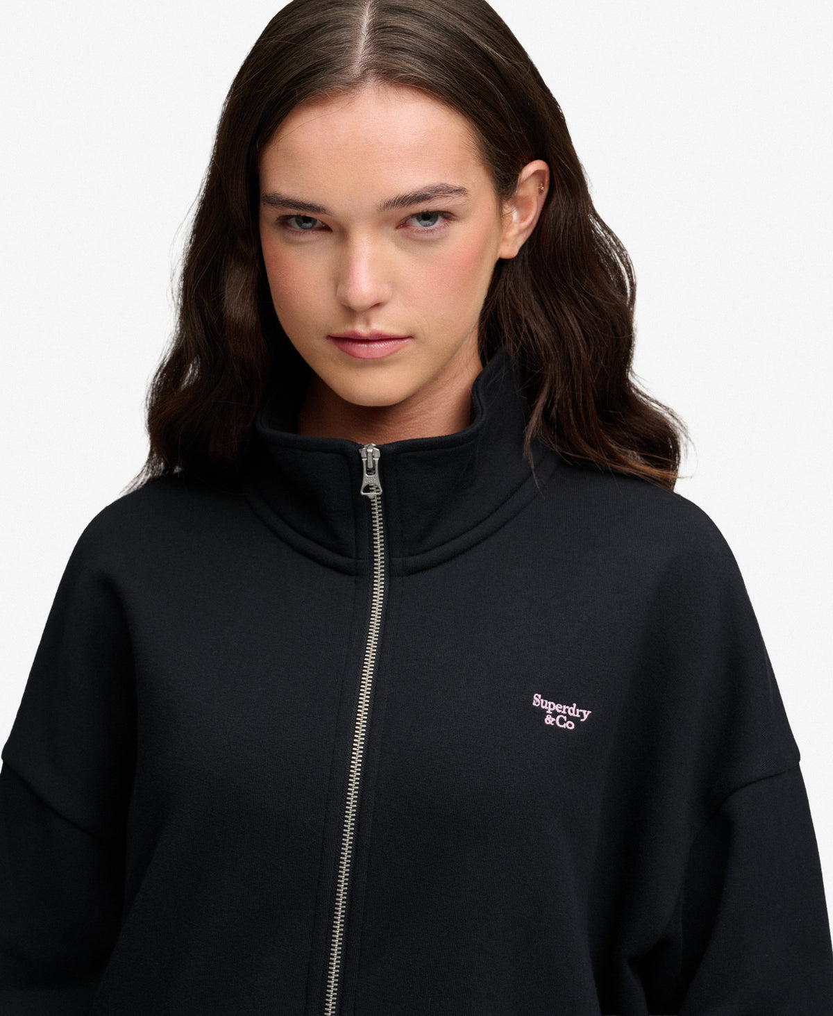 Signature Embroidered Oversized Track Top