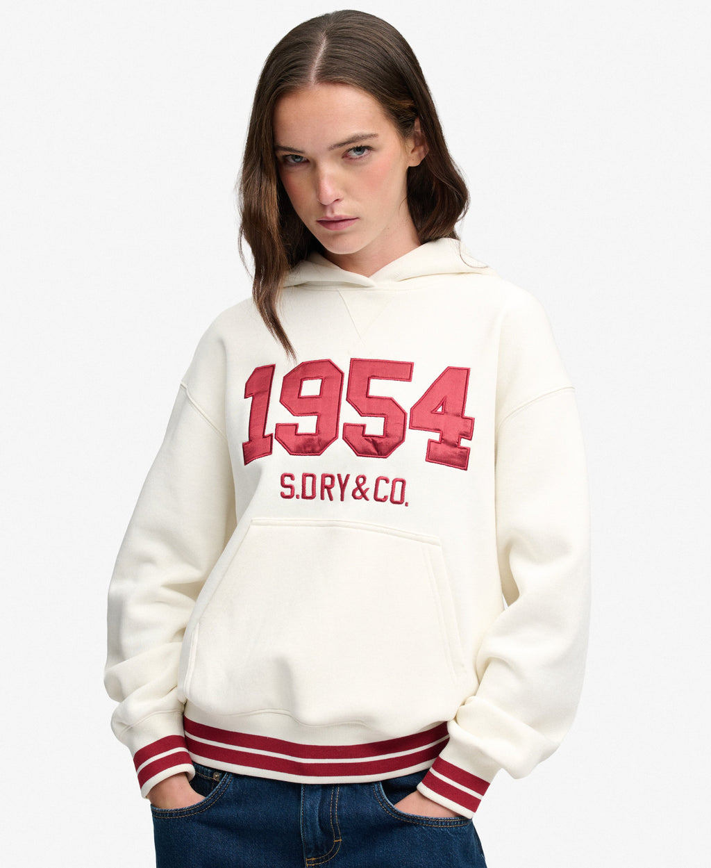 Satin Applique Hoodie