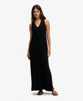 Laddered Jersey Maxi Dress