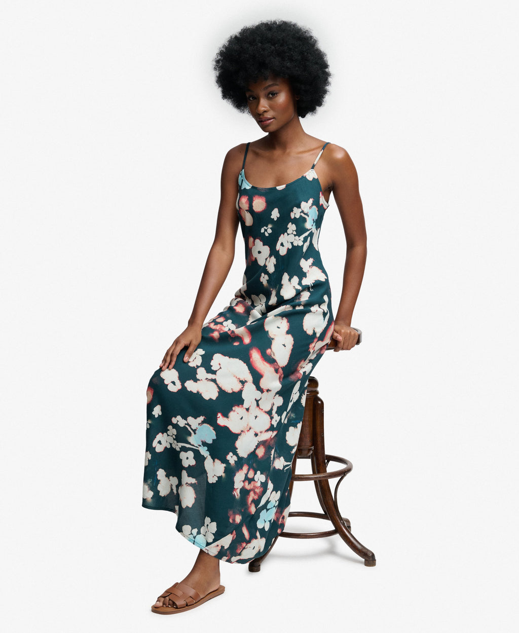 Printed Maxi Slip Dress