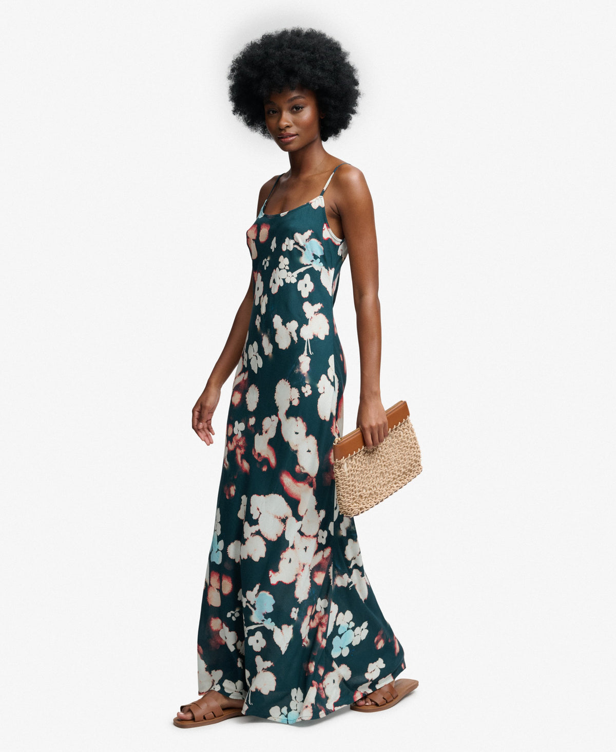 Printed Maxi Slip Dress