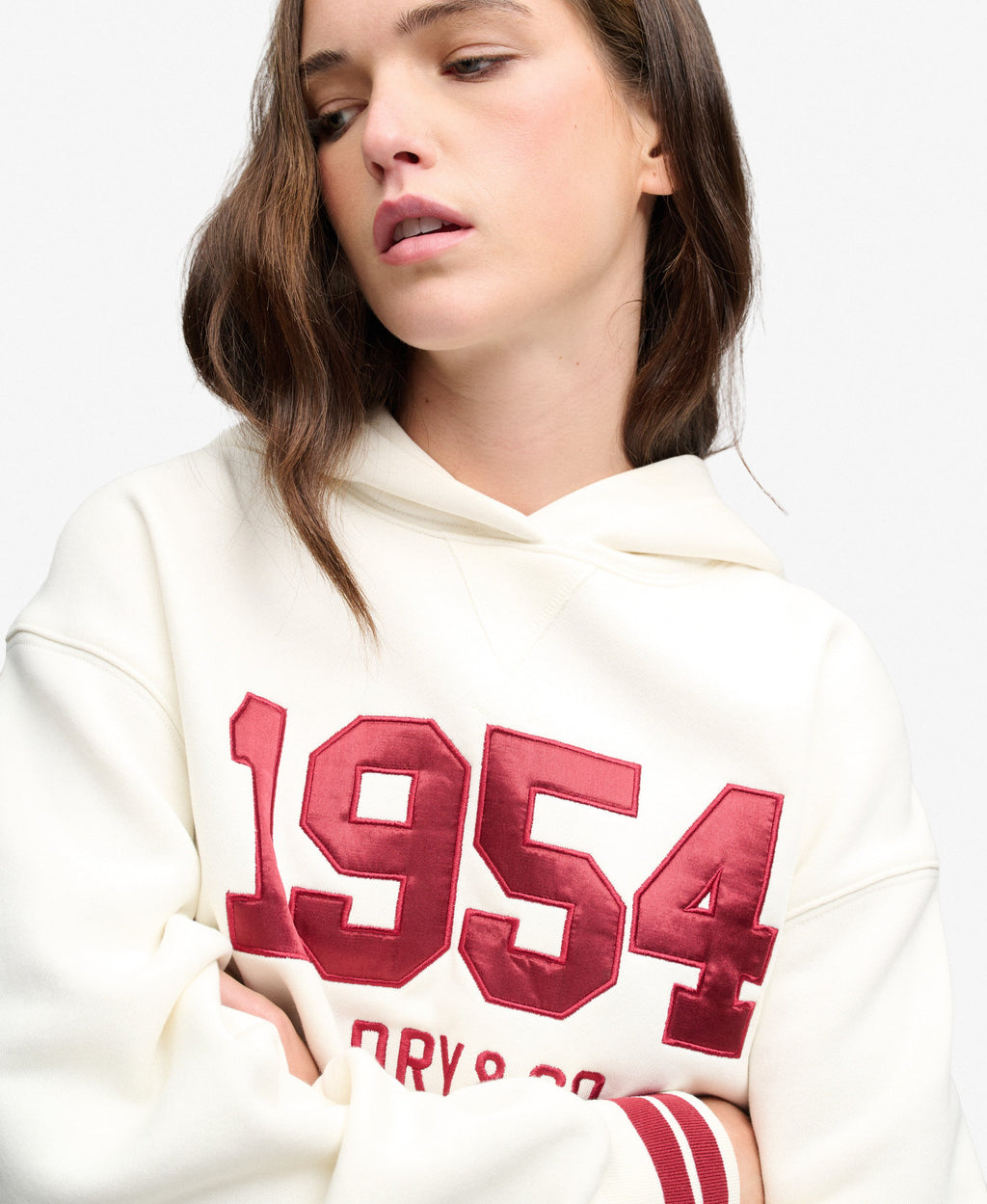 Satin Applique Hoodie