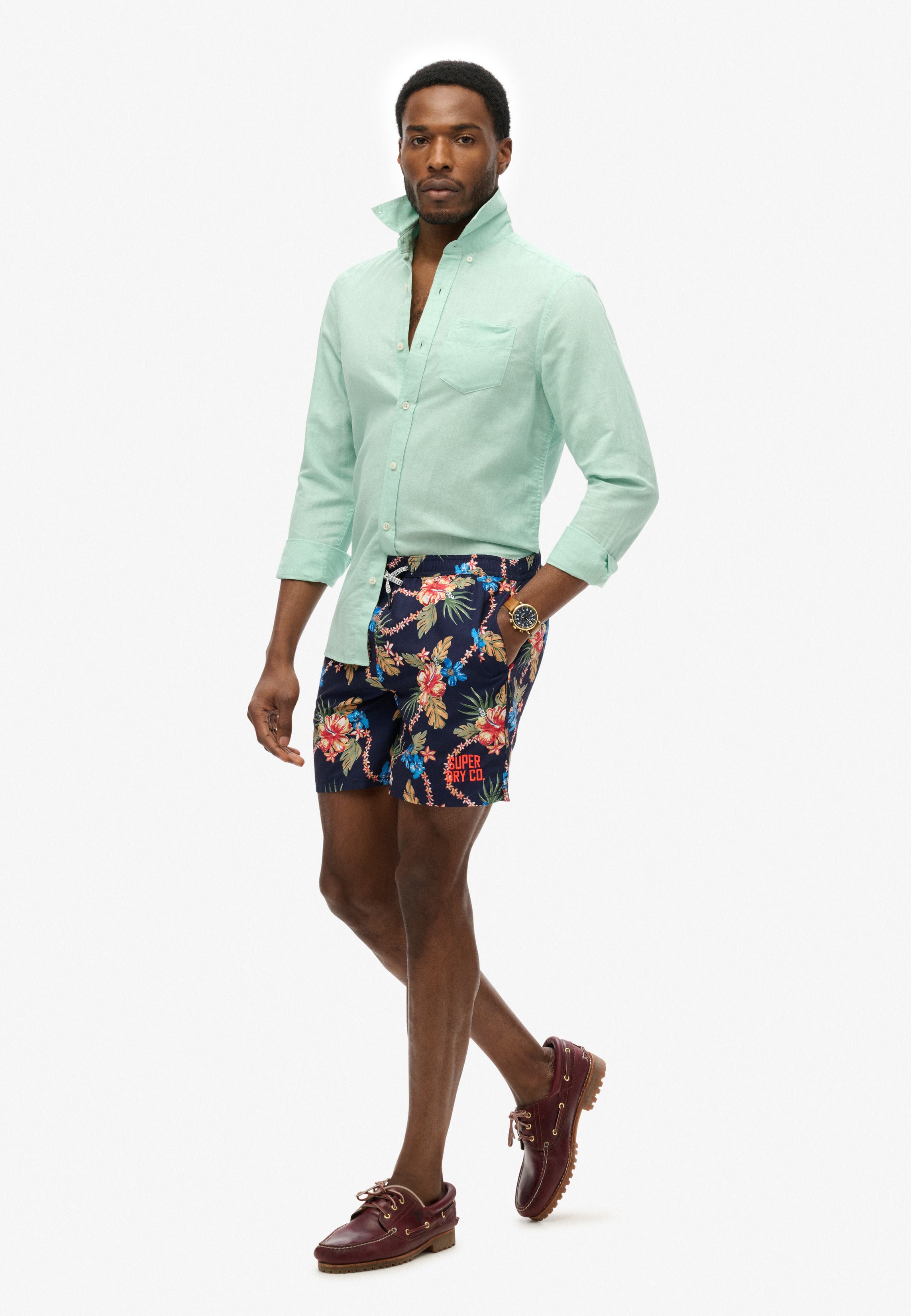 Hawaiian Print 16 Swim Shorts