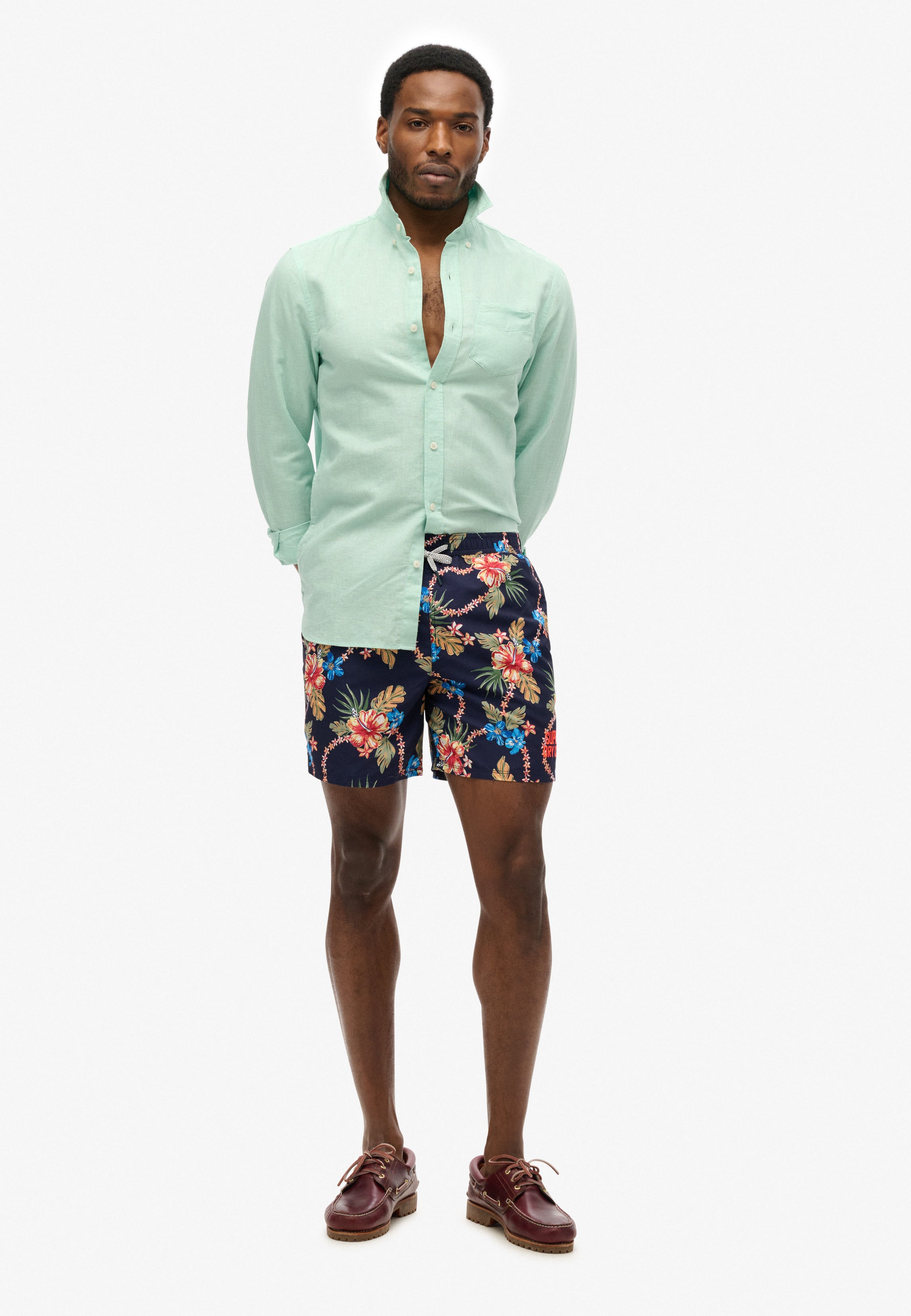 Hawaiian Print 16 Swim Shorts