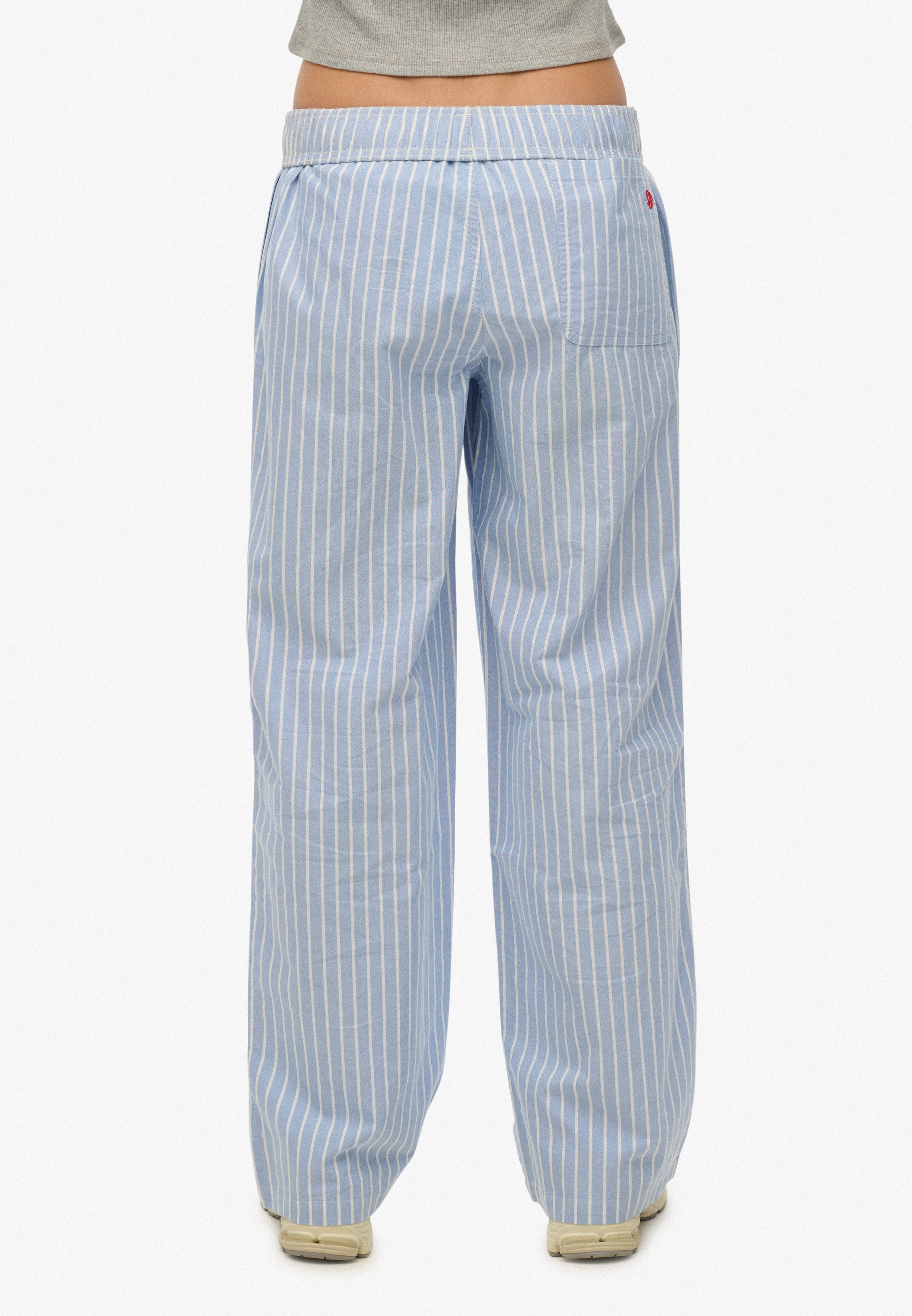 Organic Cotton Stripe Elasticated Trousers