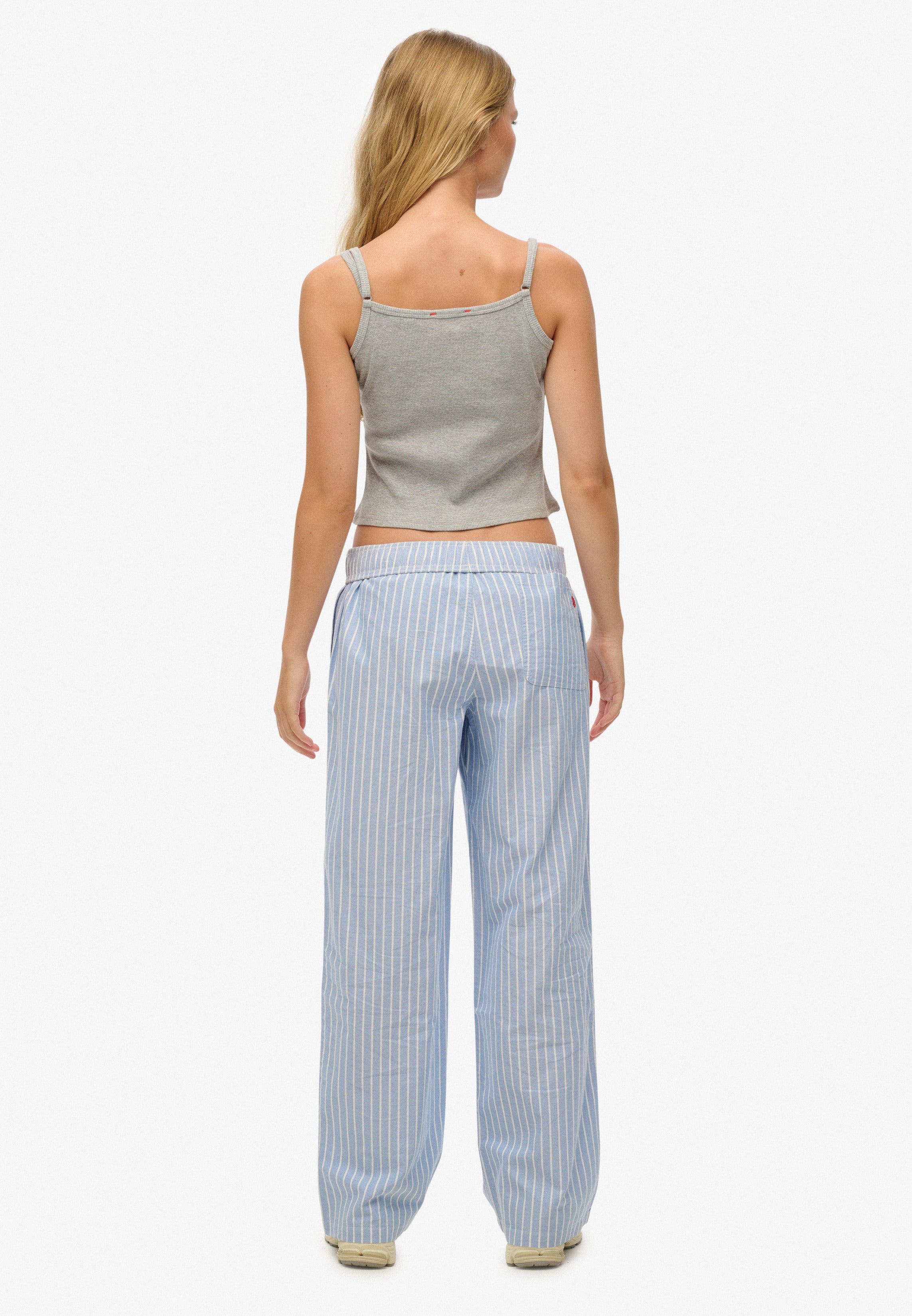 Organic Cotton Stripe Elasticated Trousers
