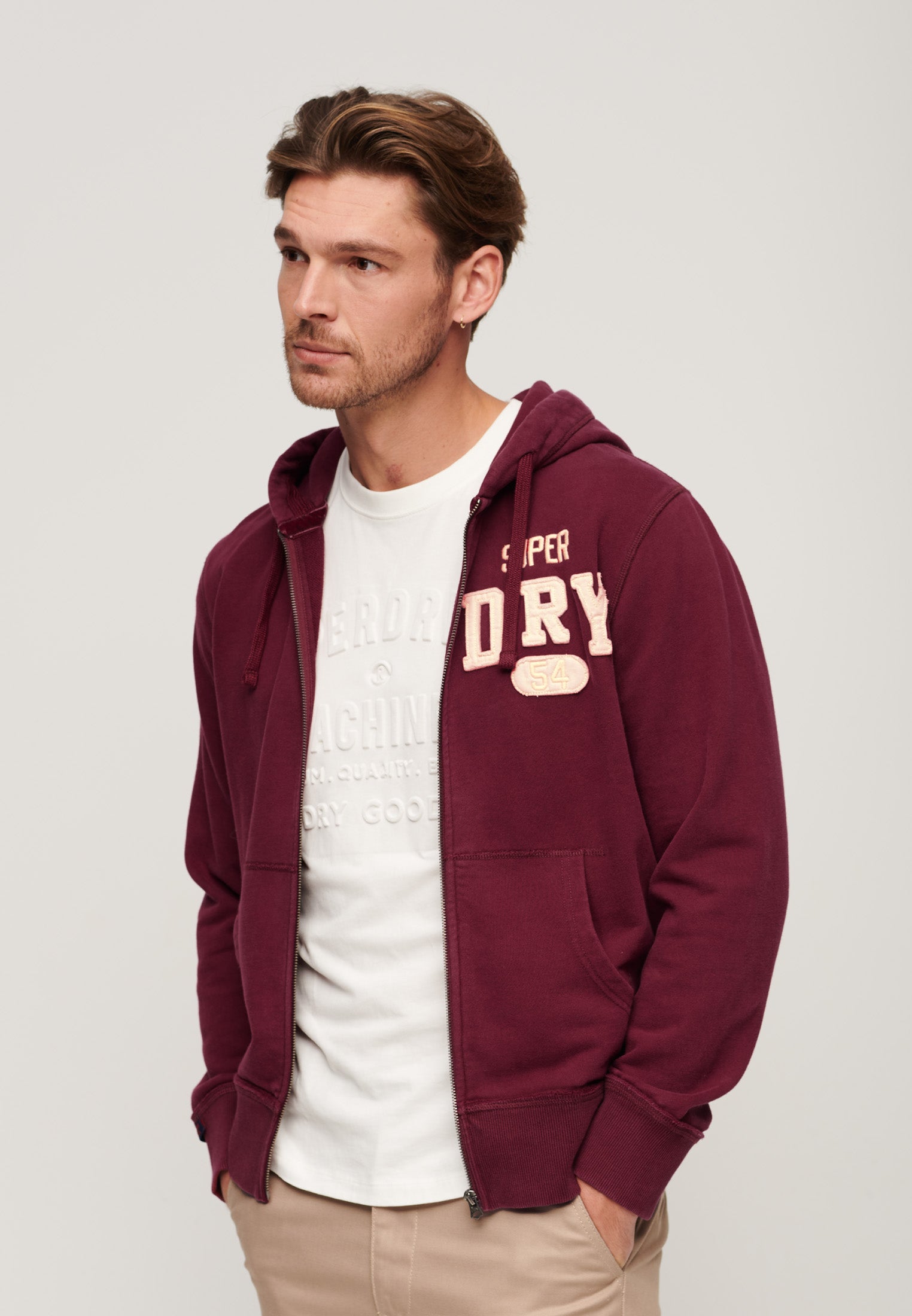 Vintage Athletic Zip Hoodie