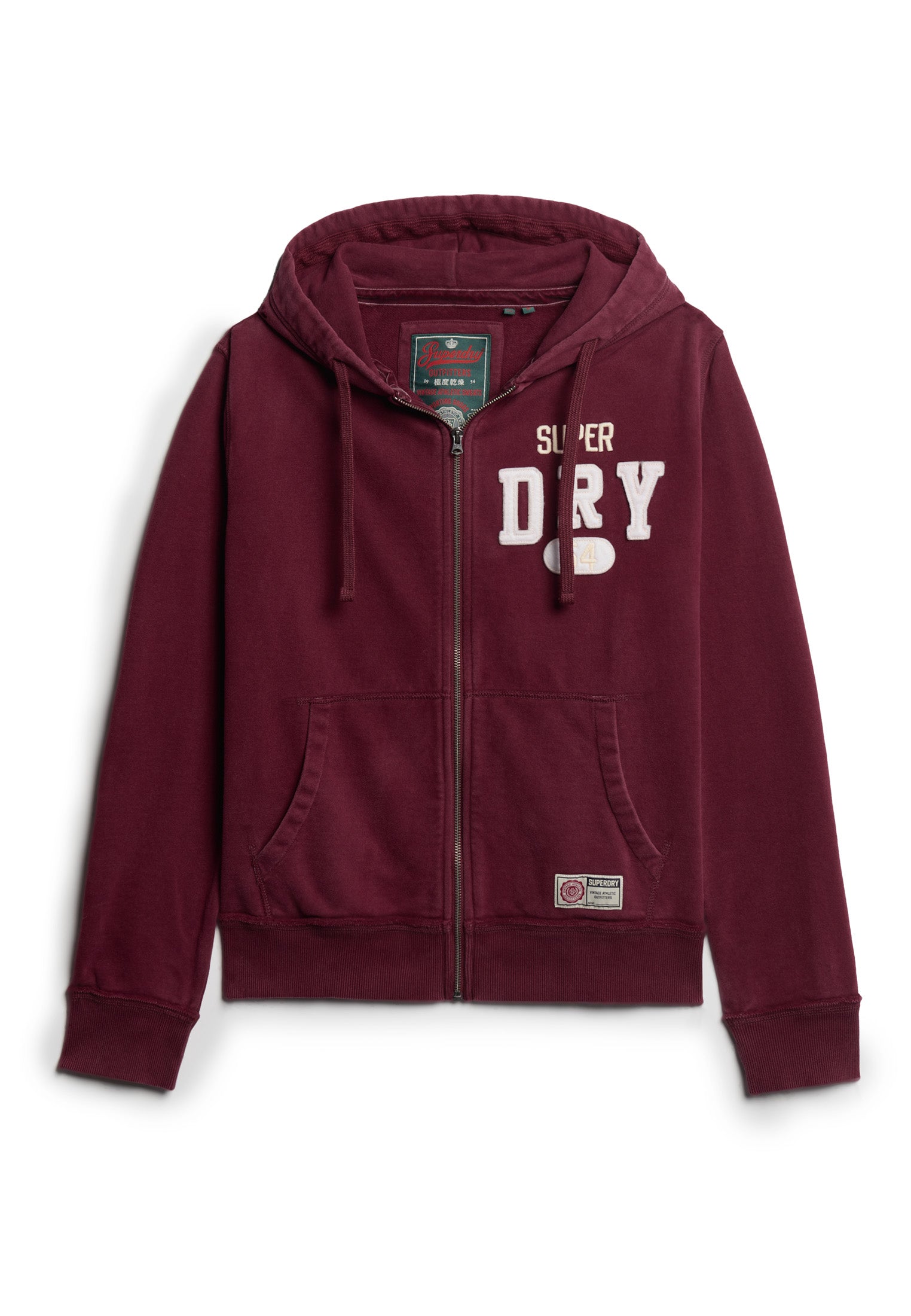 Vintage Athletic Zip Hoodie