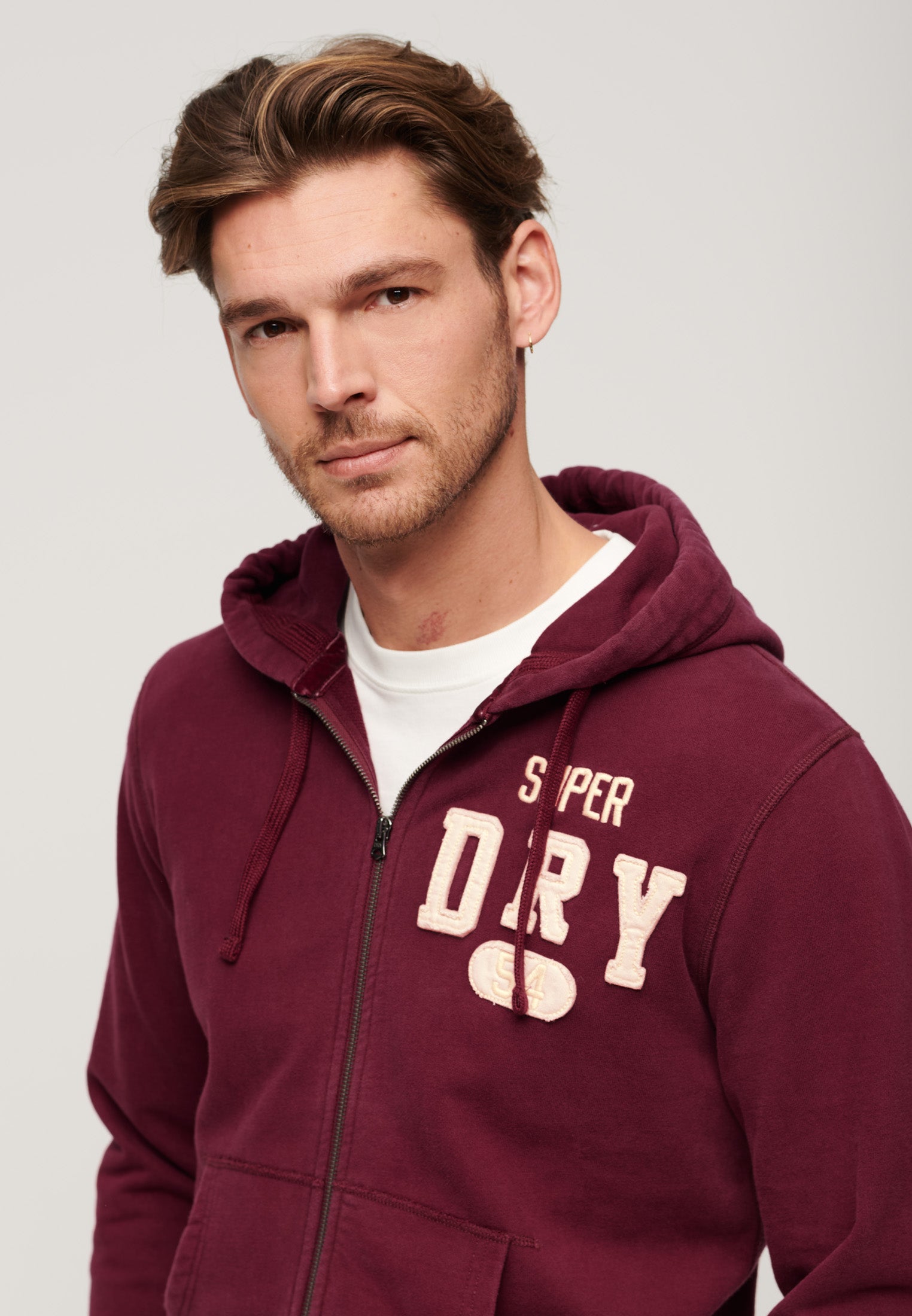 Vintage Athletic Zip Hoodie