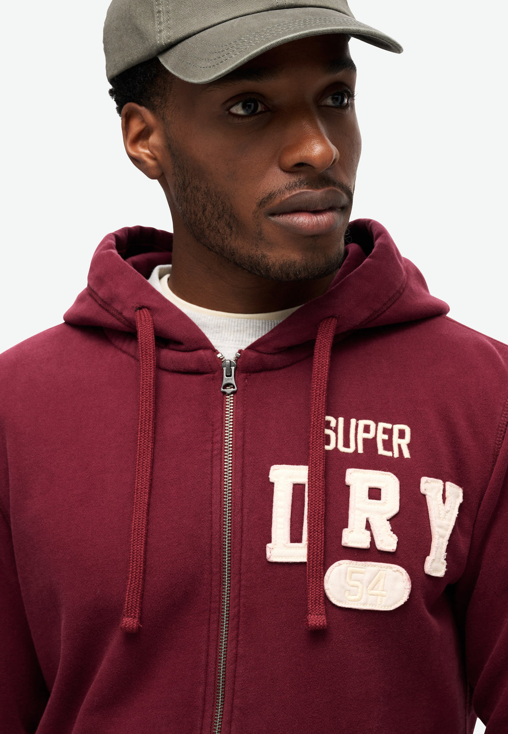 Vintage Athletic Zip Hoodie