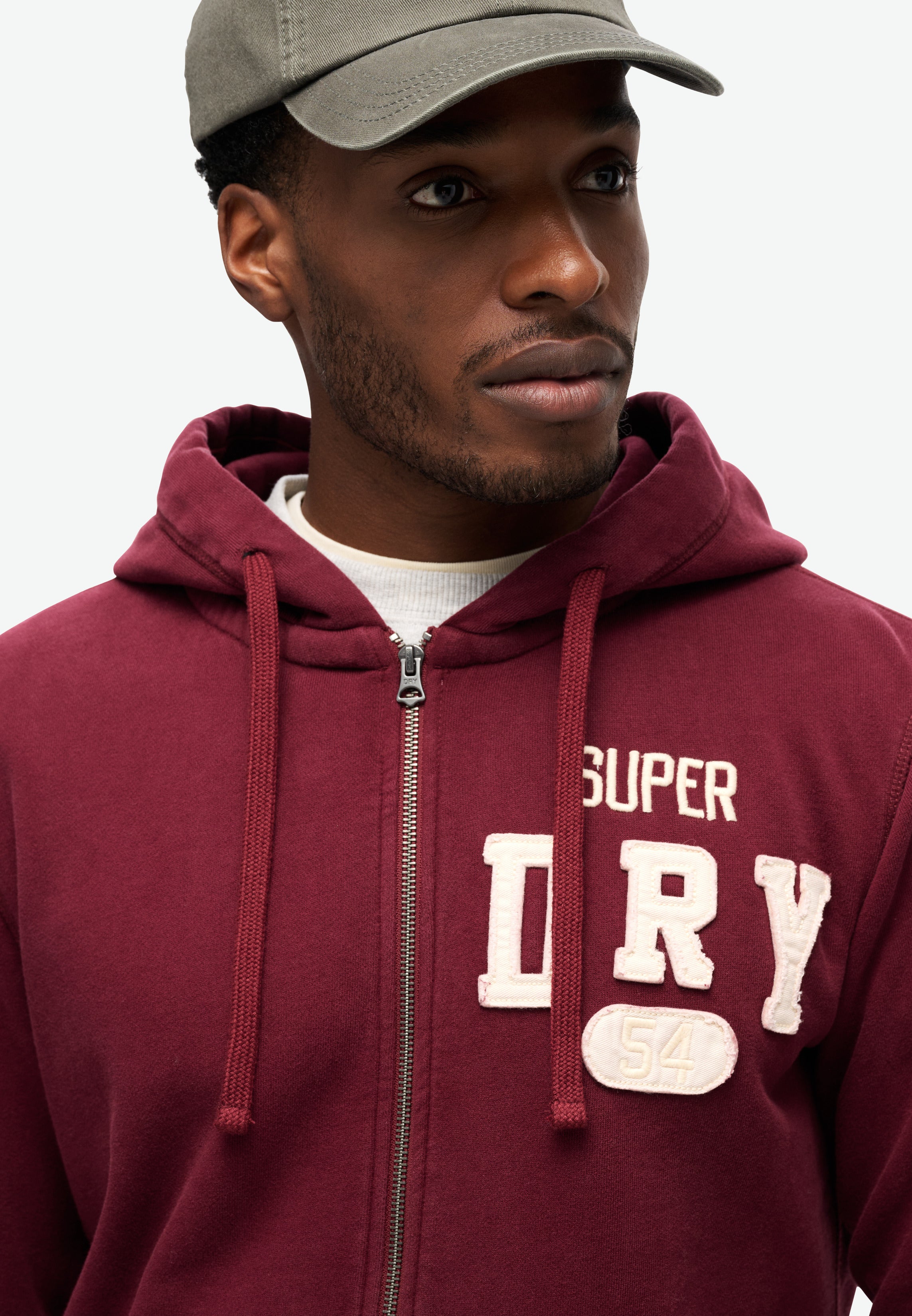 Vintage Athletic Zip Hoodie