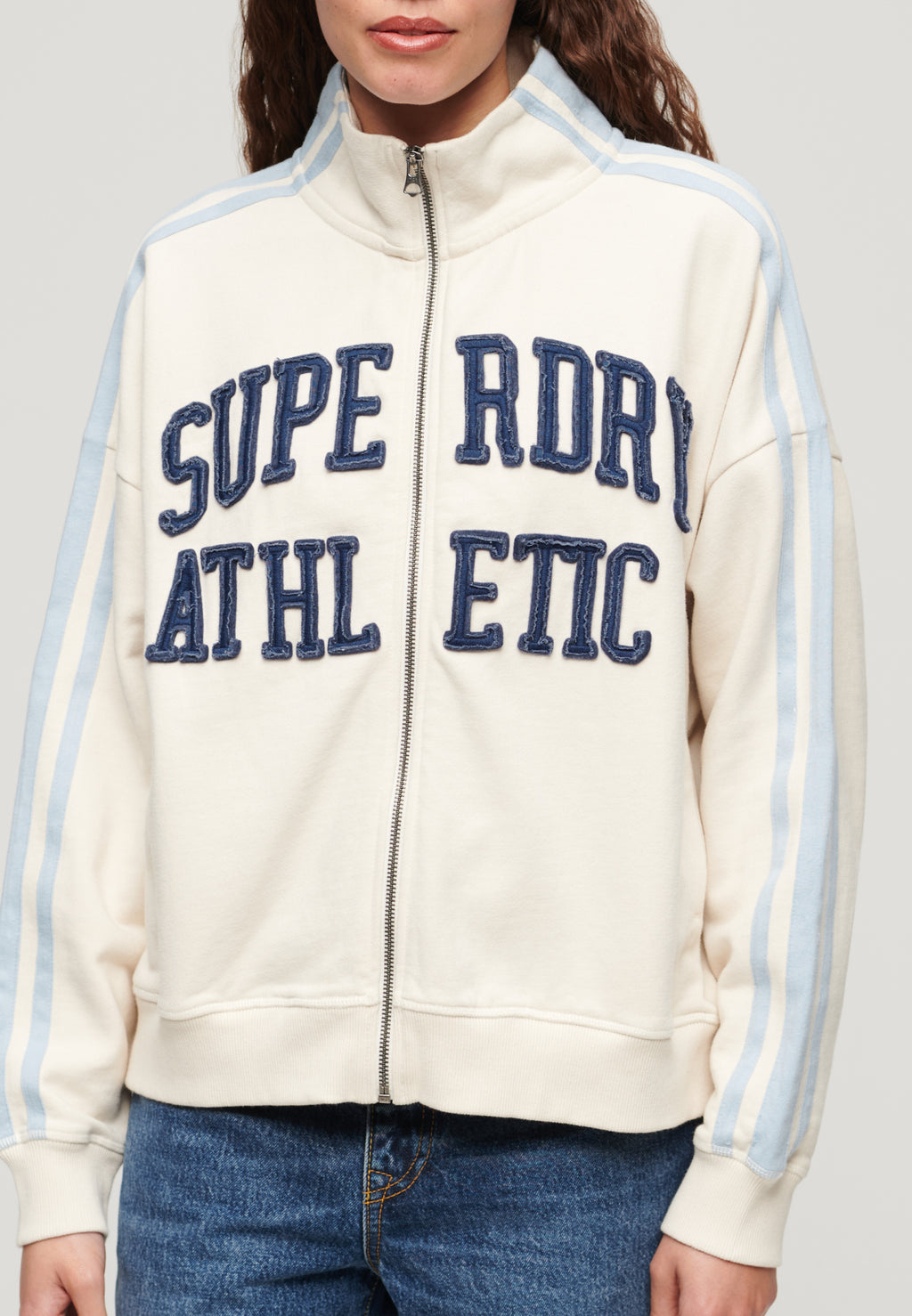 Athletic Essentials Applique Loose Zip Track Top