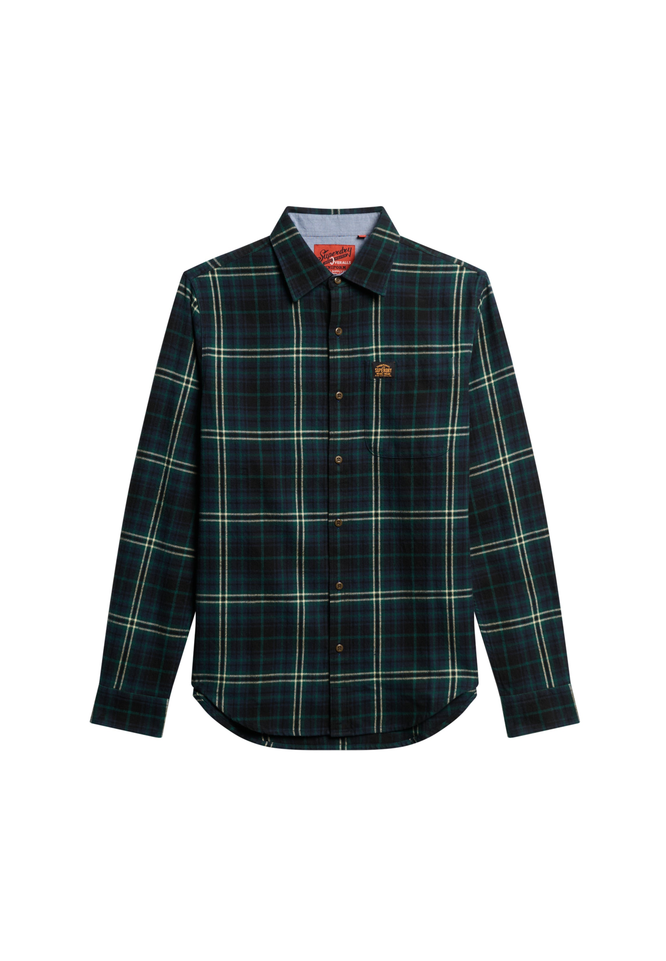 قميص قطني بأكمام طويلة بنمط حطاب