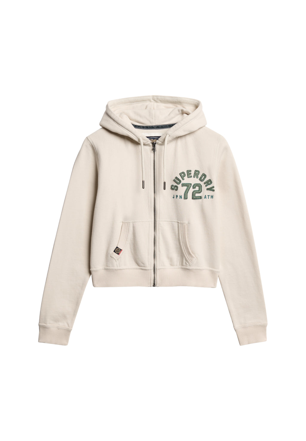 Athletic Essentials Relaxed Crop Zip-hoodie