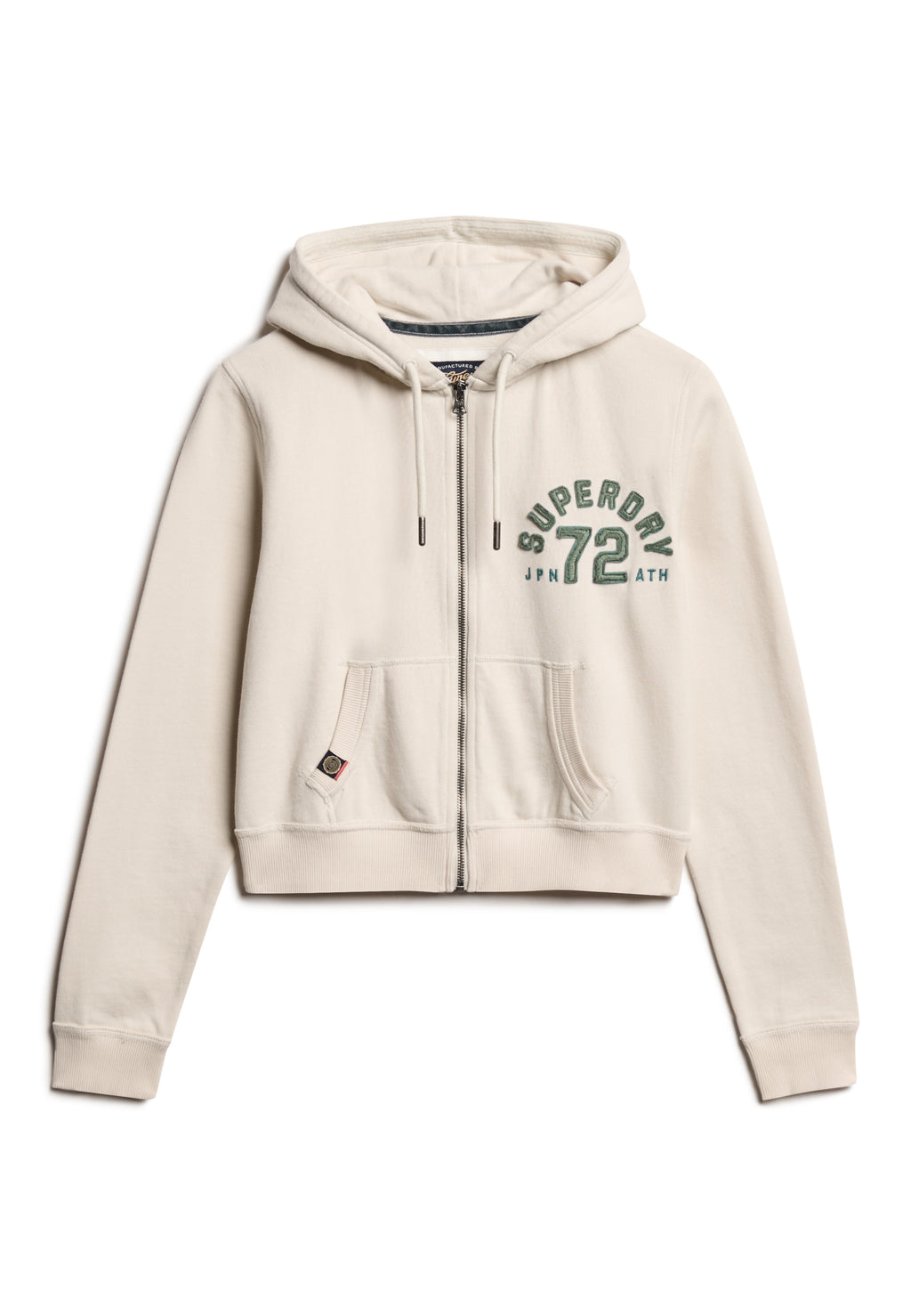 Athletic Essentials Relaxed Crop Zip-hoodie