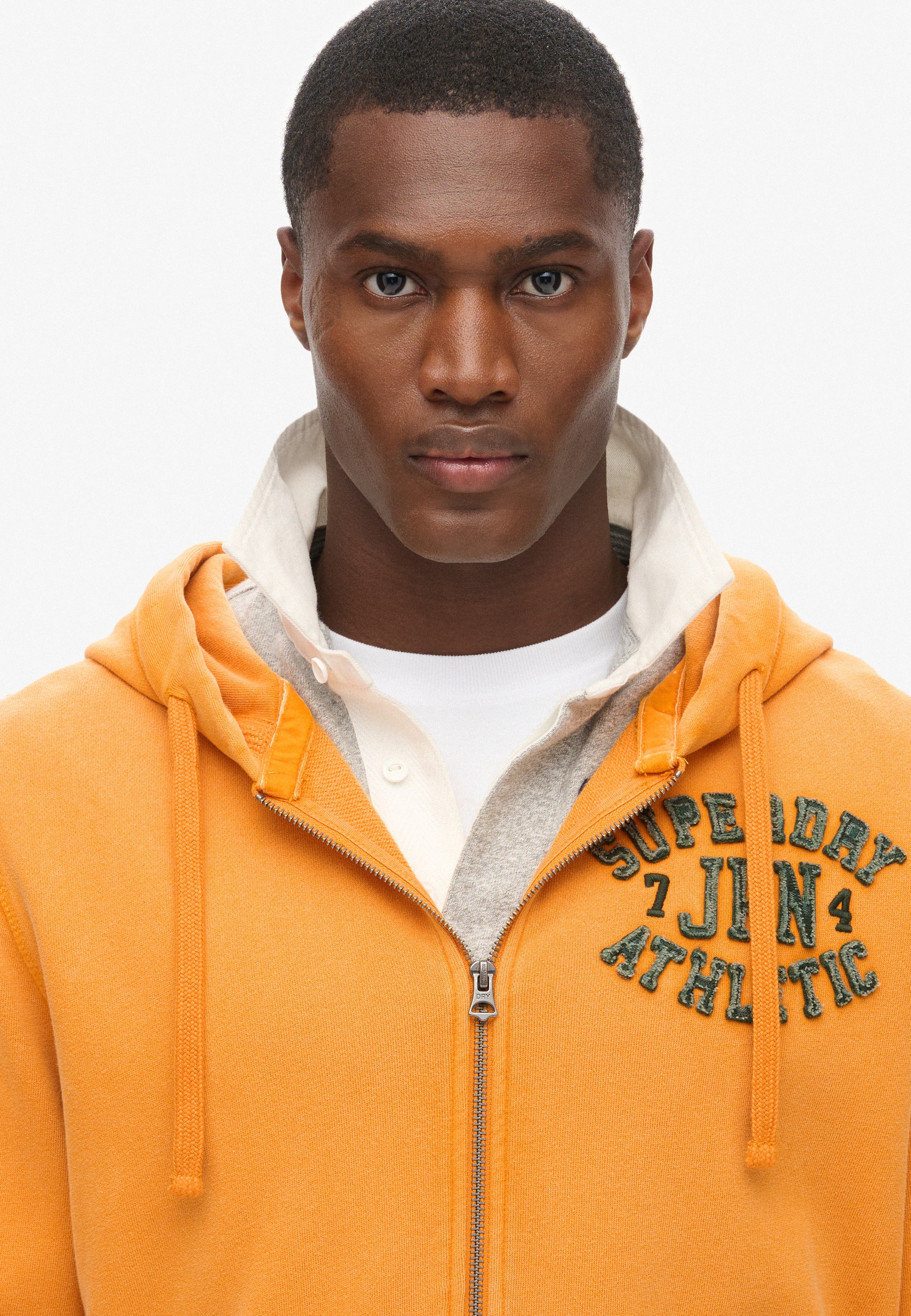 Vintage Athletic Zip Hoodie