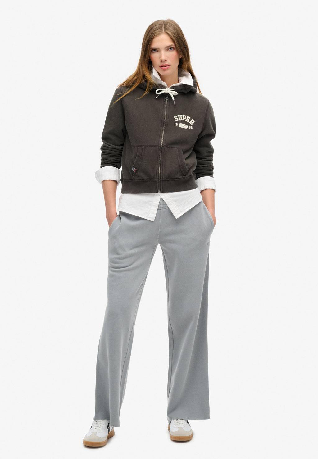 Athletic Essentials Relaxed Crop Zip-hoodie