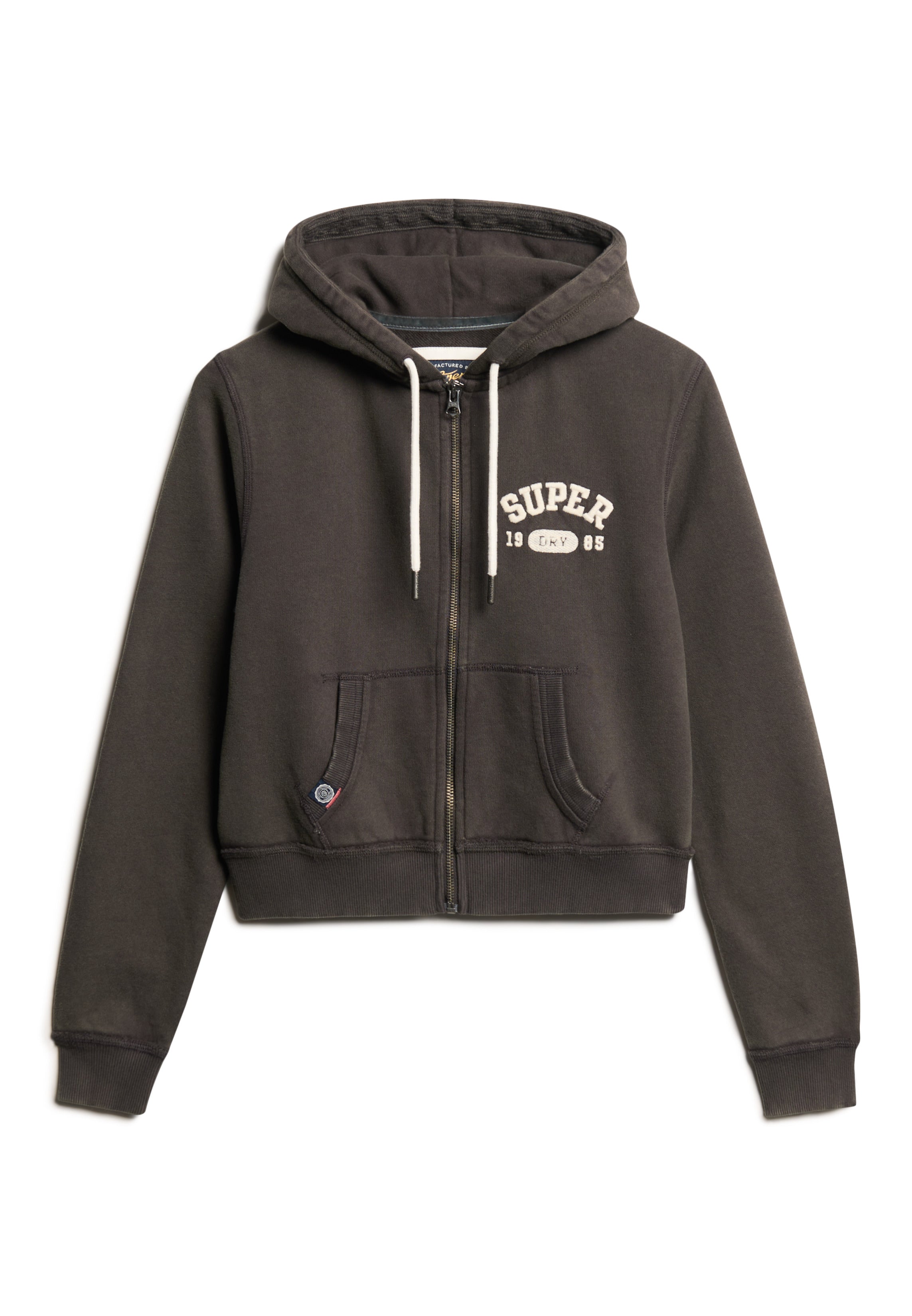 Athletic Essentials Relaxed Crop Zip-hoodie