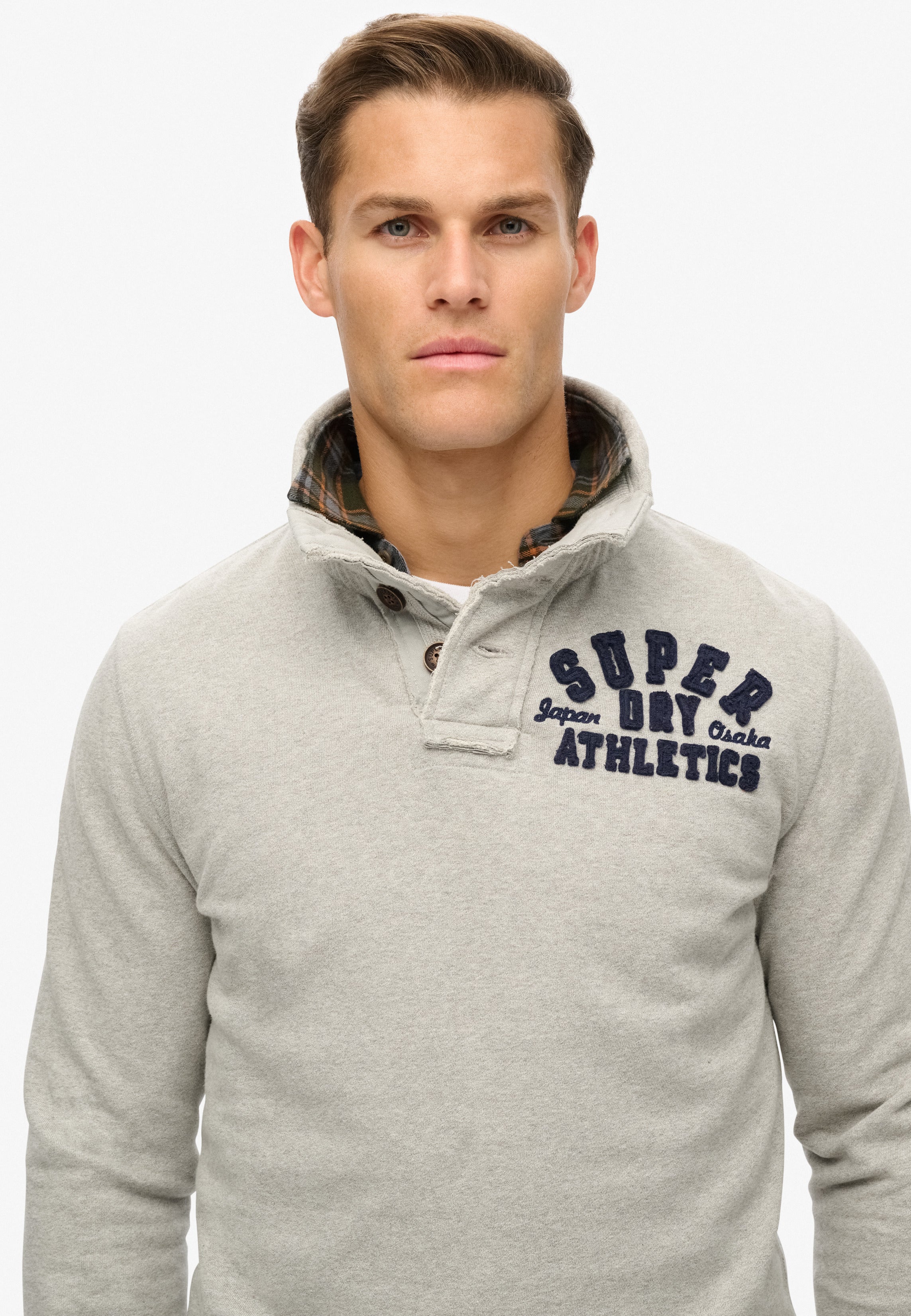 Vintage Athletic Half Button Sweatshirt