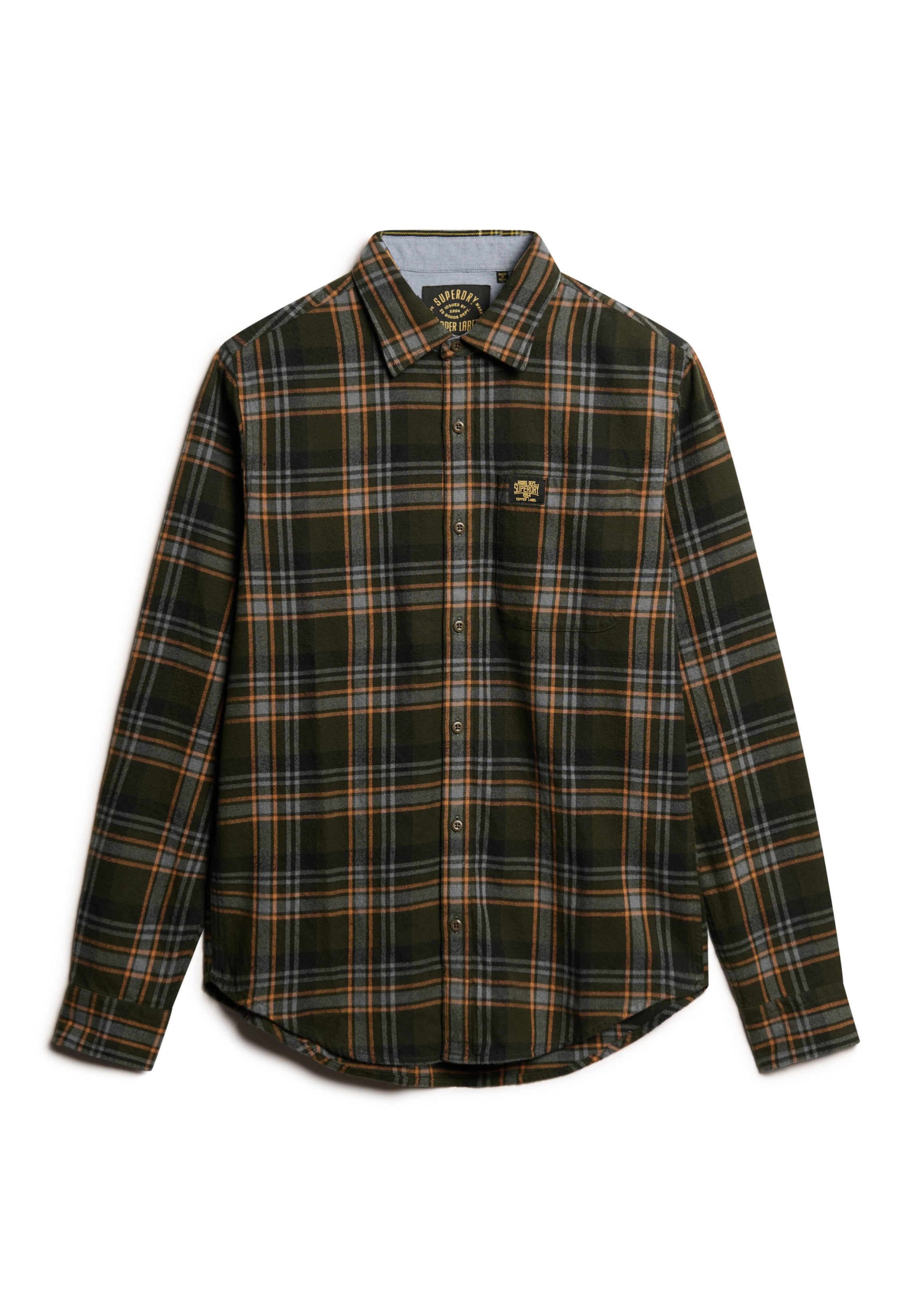 قميص قطني بأكمام طويلة بنمط حطاب