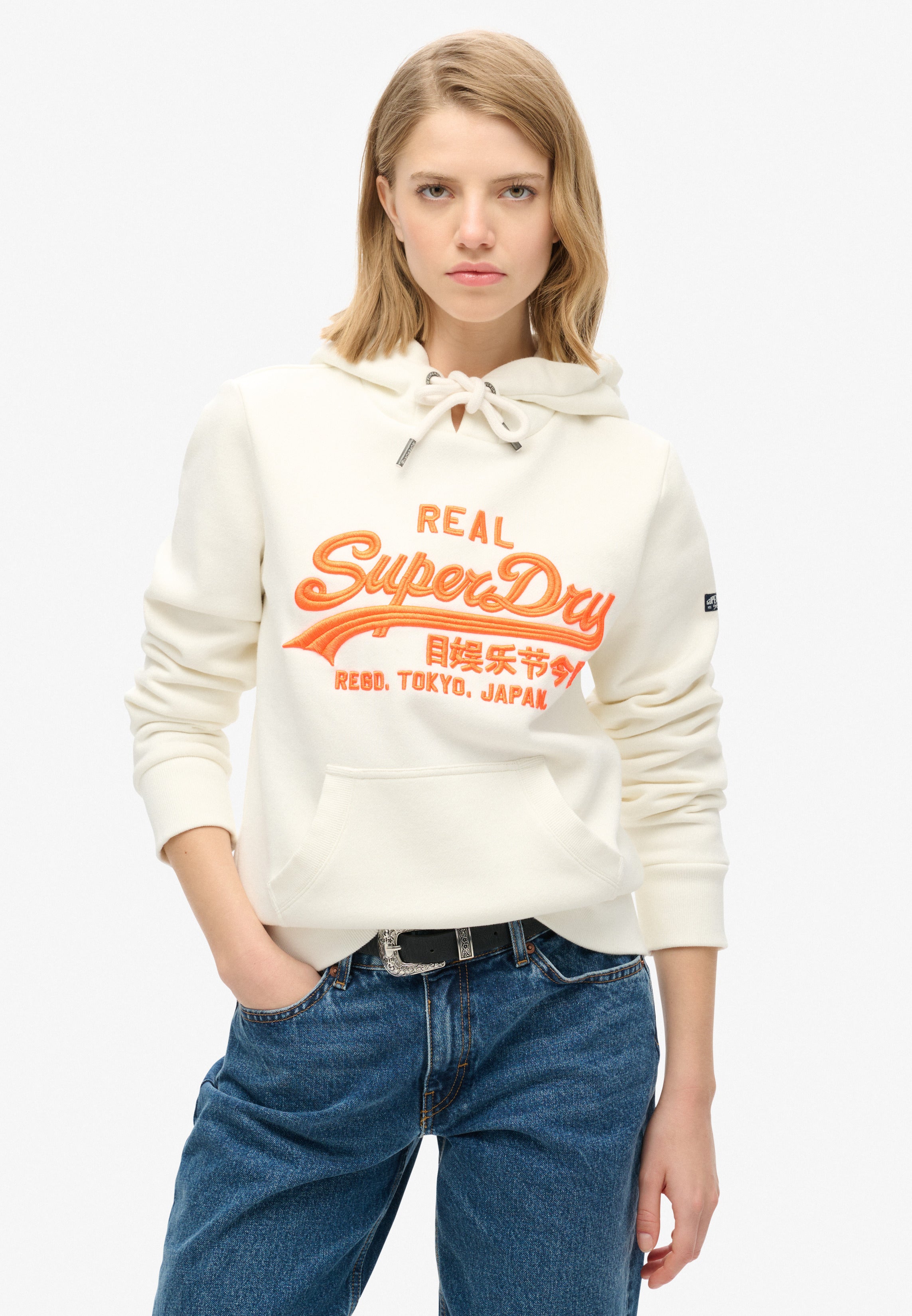 Neon Vintage Logo Embroidered Graphic Hoodie