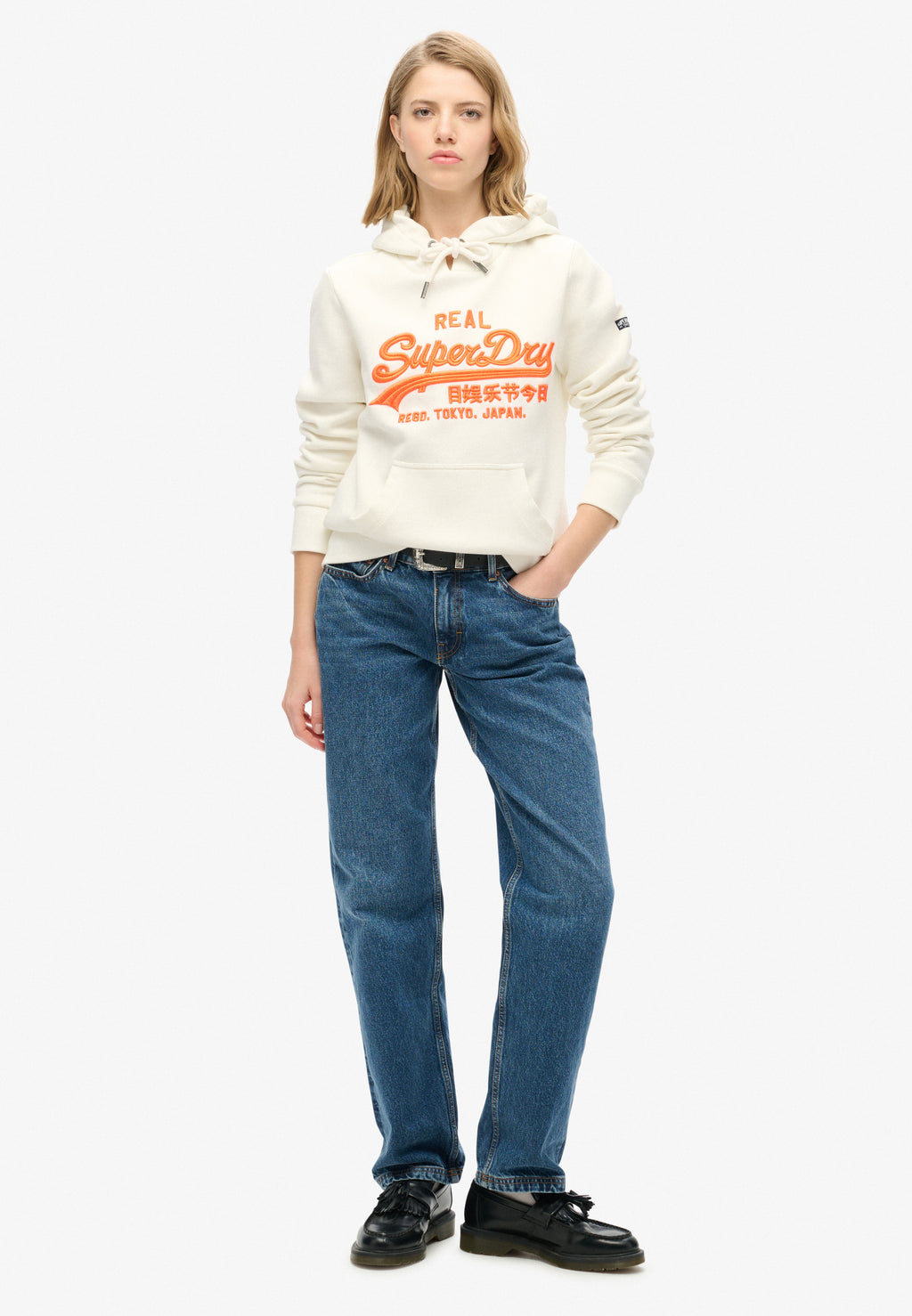 Neon Vintage Logo Embroidered Graphic Hoodie