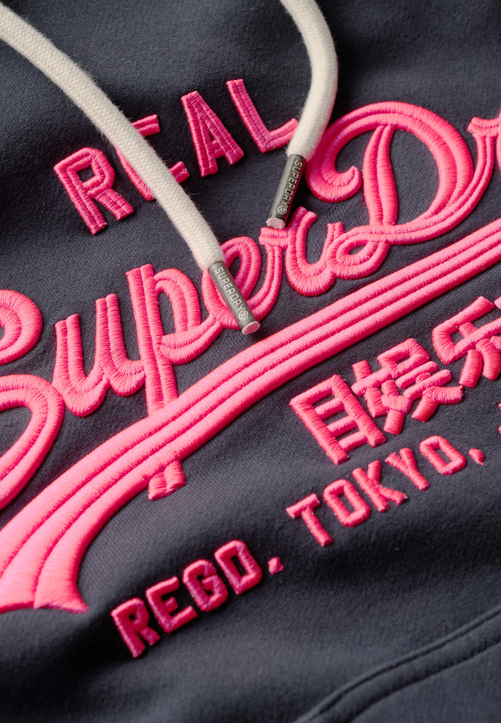 Neon Vintage Logo Embroidered Graphic Hoodie