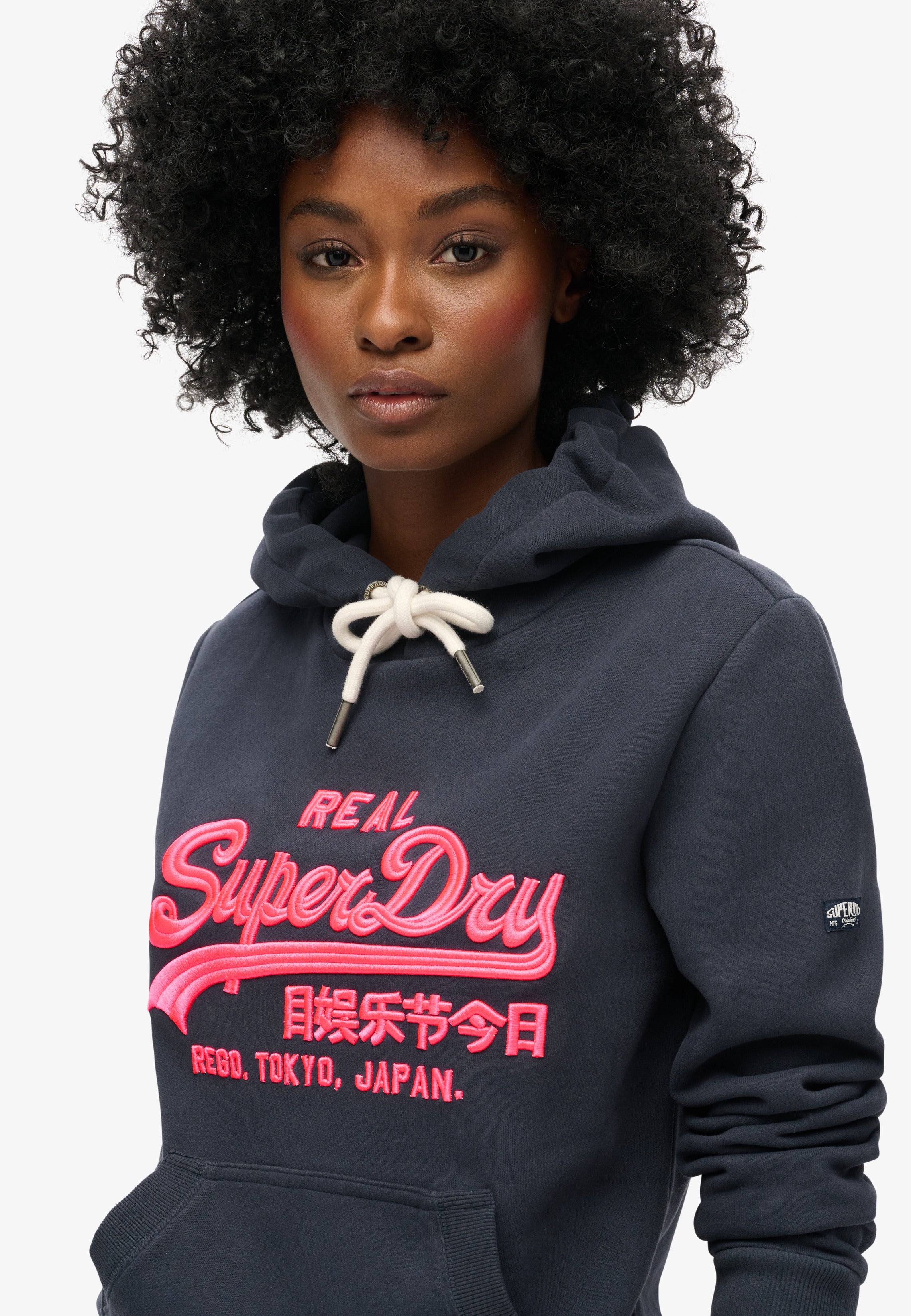 Neon Vintage Logo Embroidered Graphic Hoodie