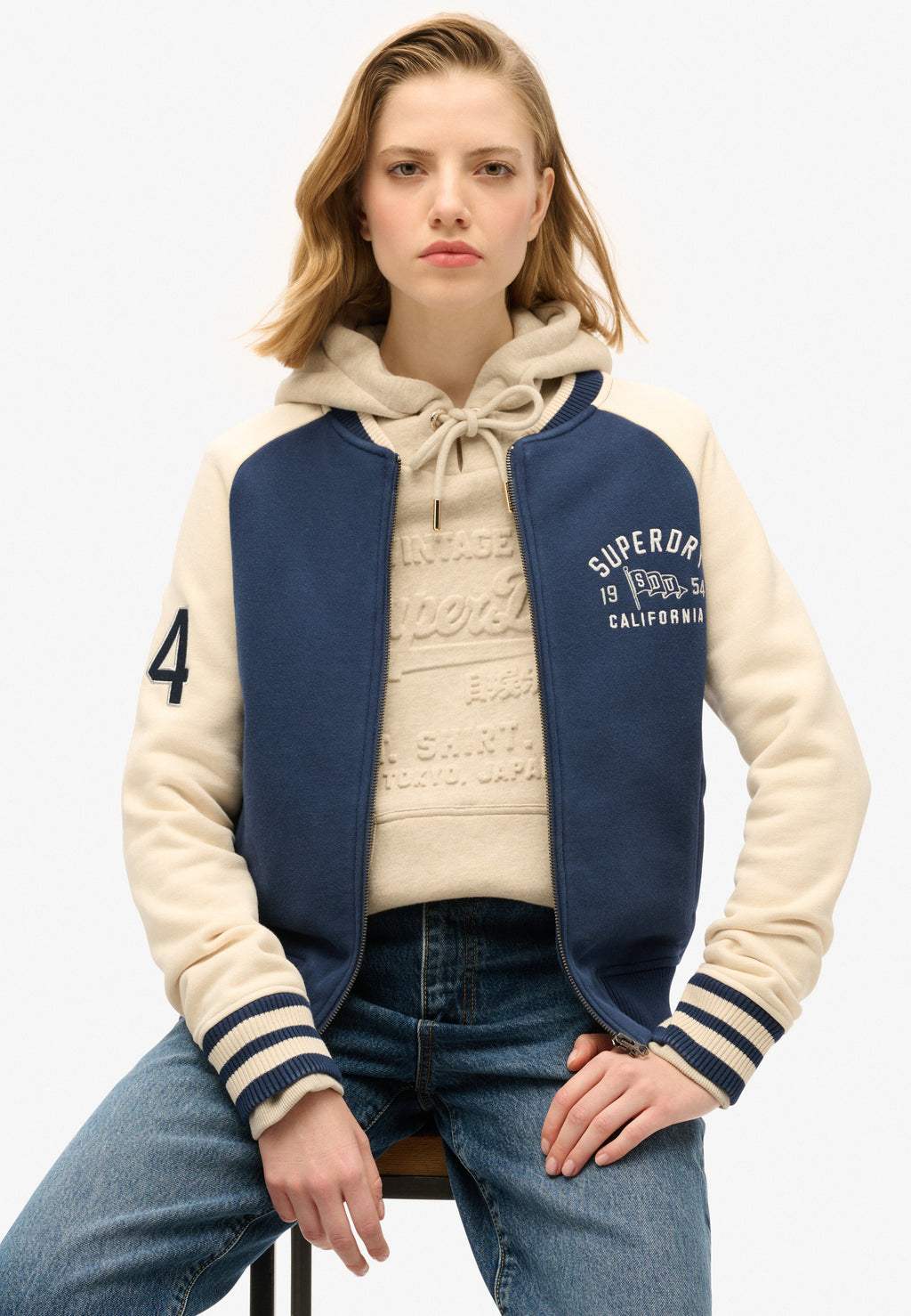 Embossed Vintage Logo Graphic Hoodie