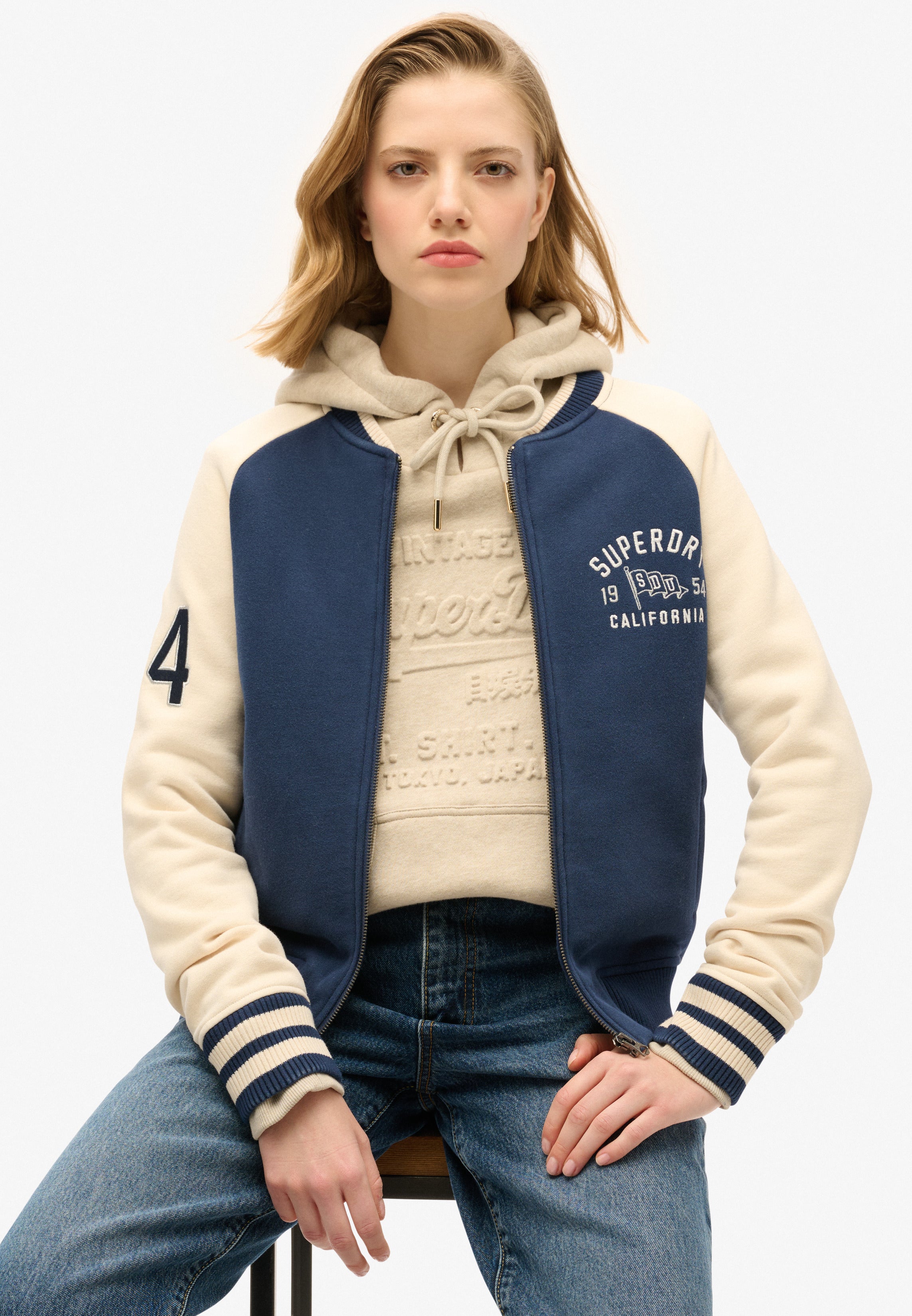 Embossed Vintage Logo Graphic Hoodie