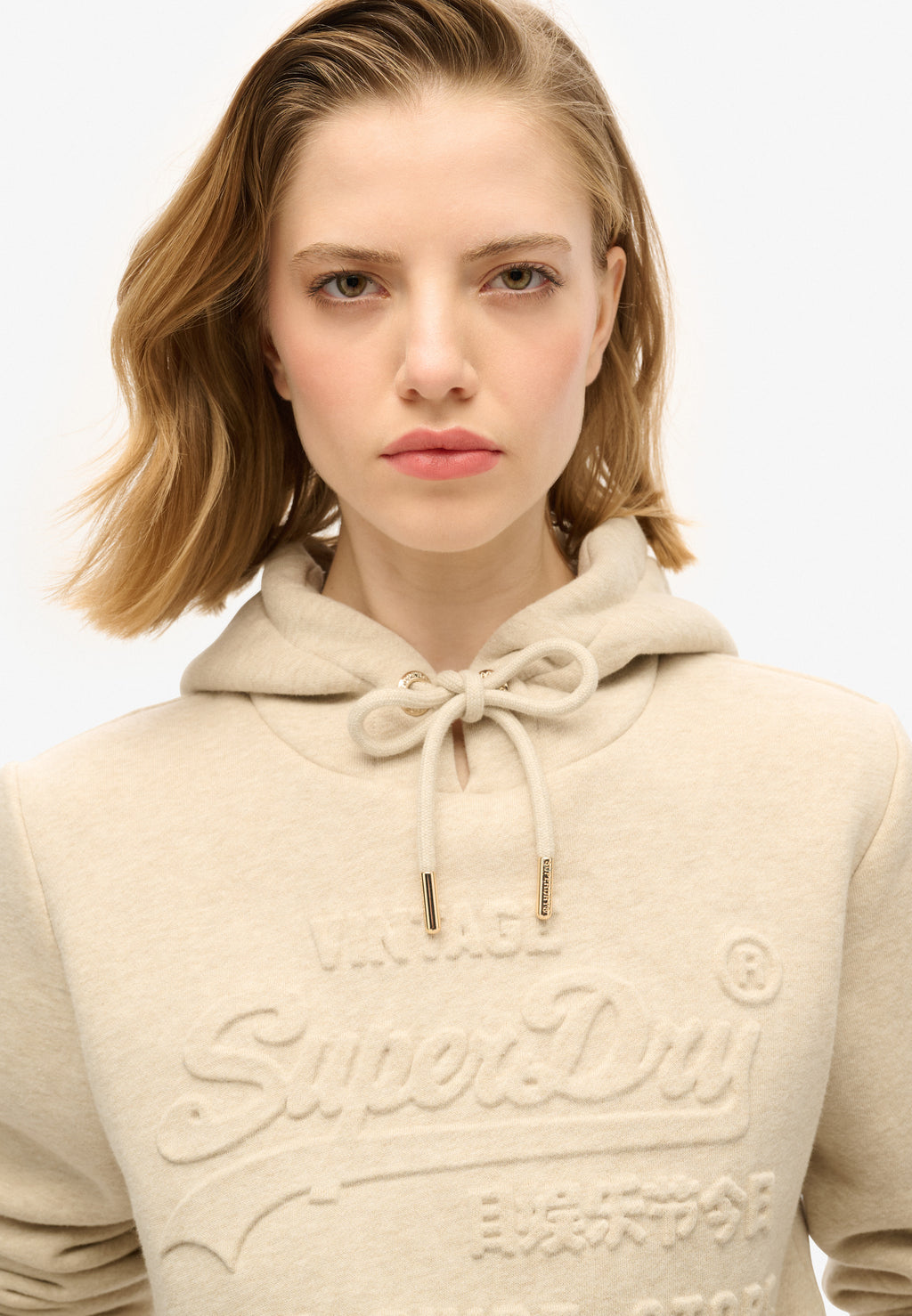 Embossed Vintage Logo Graphic Hoodie