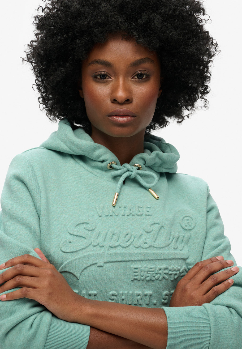 Embossed Vintage Logo Graphic Hoodie