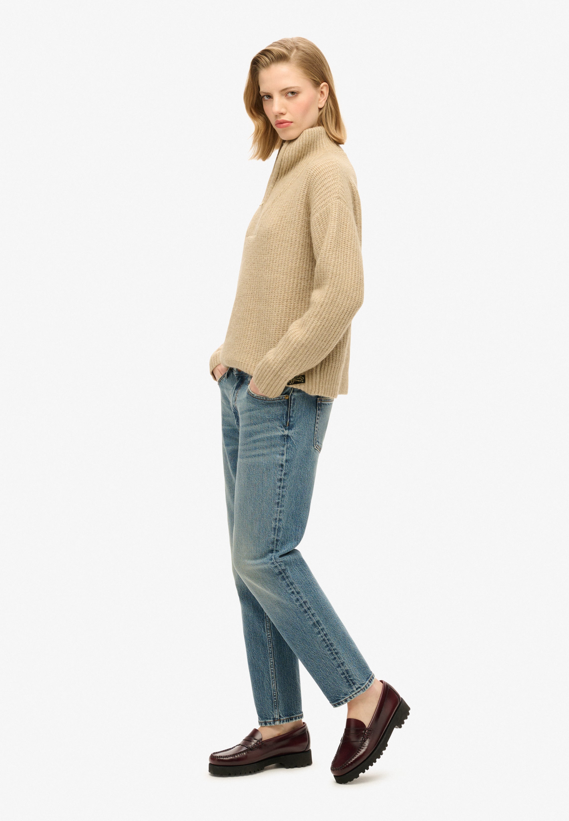 Organic Cotton Mid Rise Slim Jeans