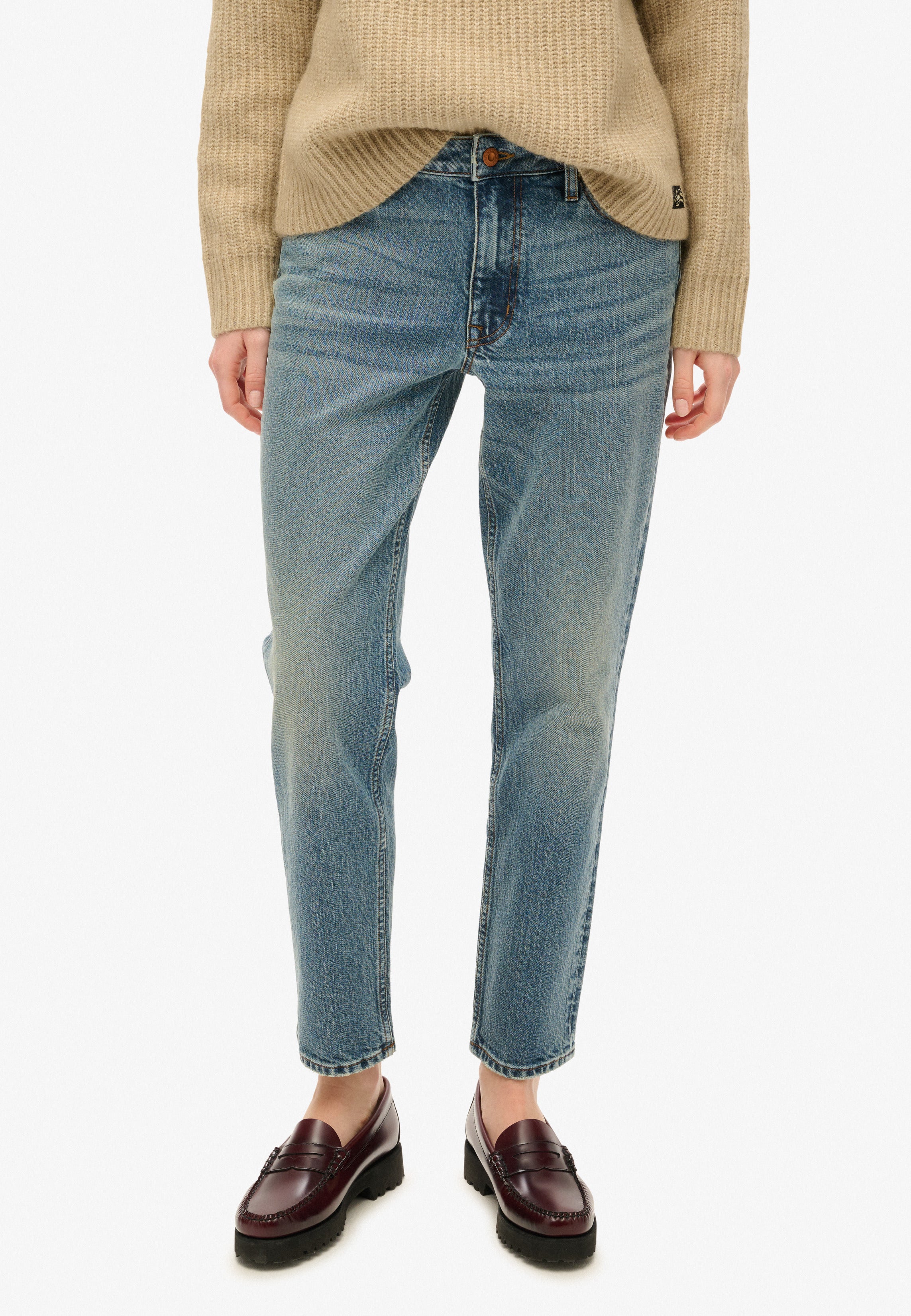 Organic Cotton Mid Rise Slim Jeans