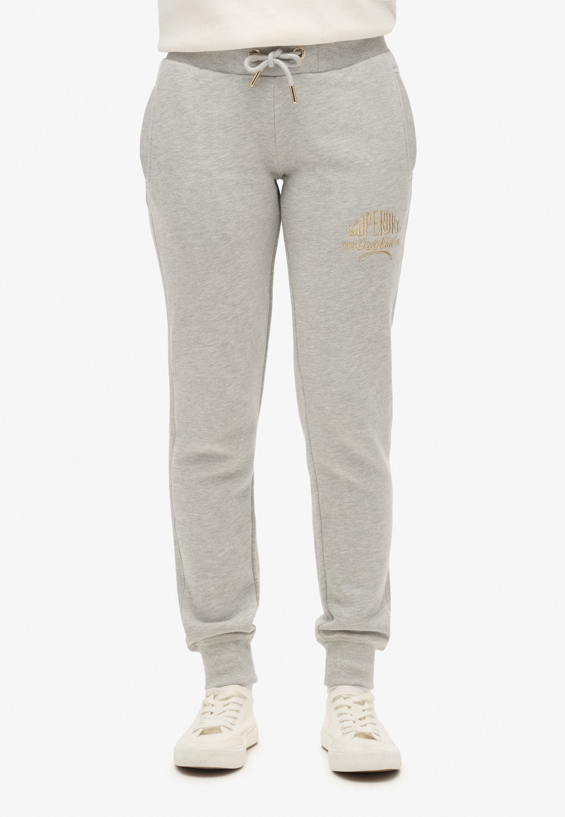 Luxe Metallic Logo Slim Joggers