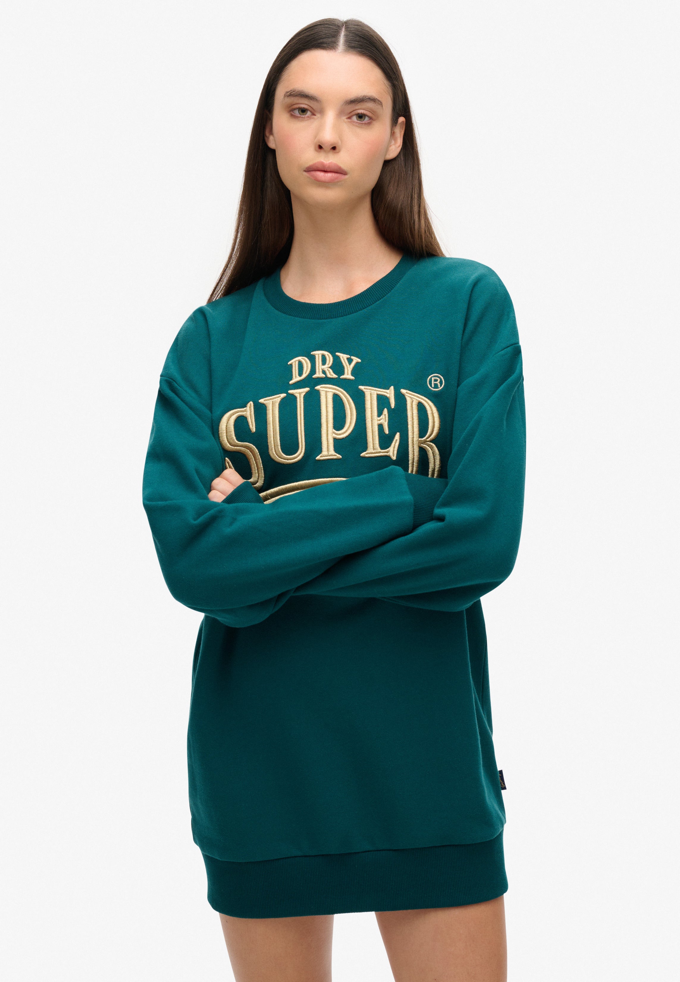 Luxe Metallic Logo Sweat Dress