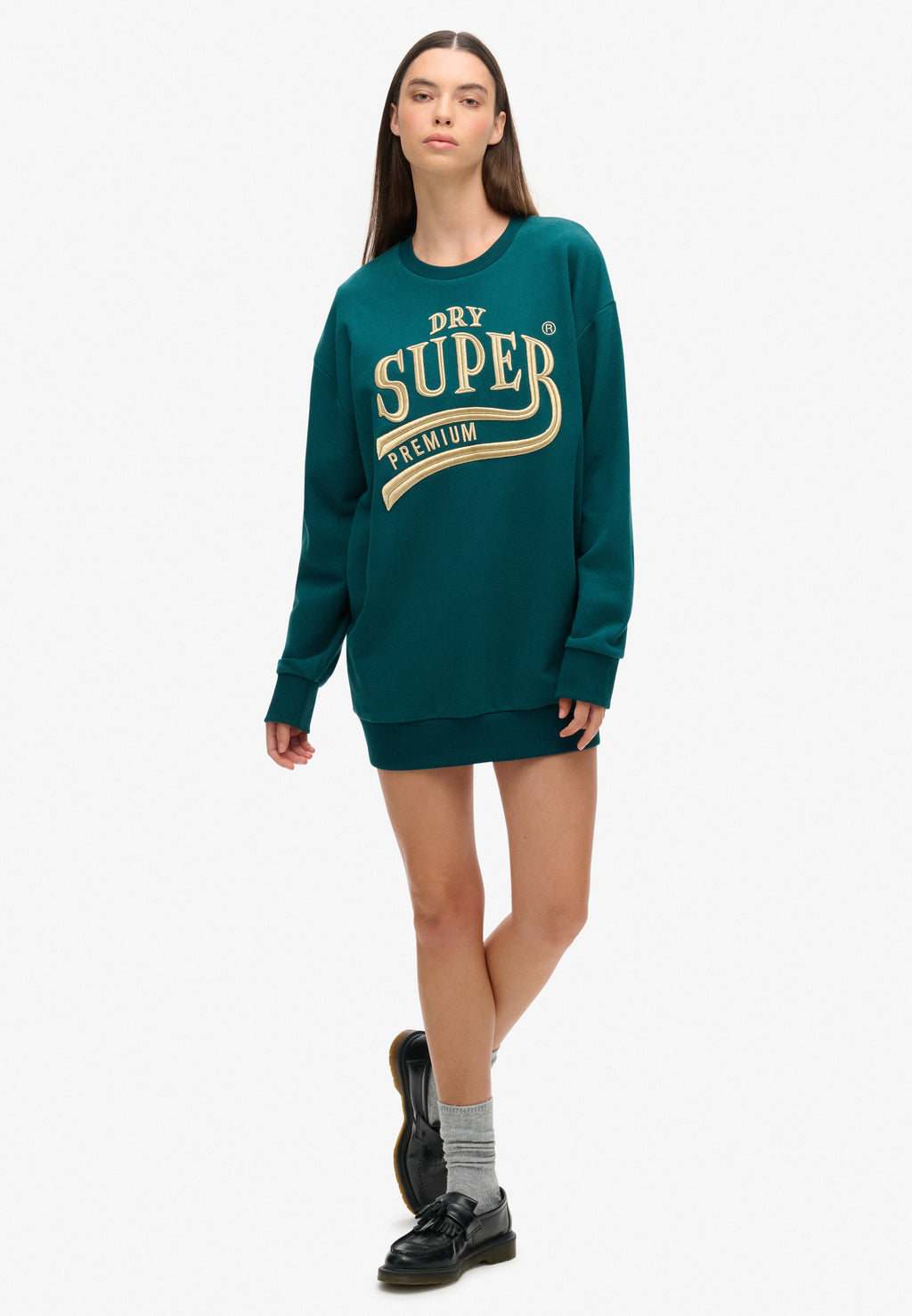 Luxe Metallic Logo Sweat Dress