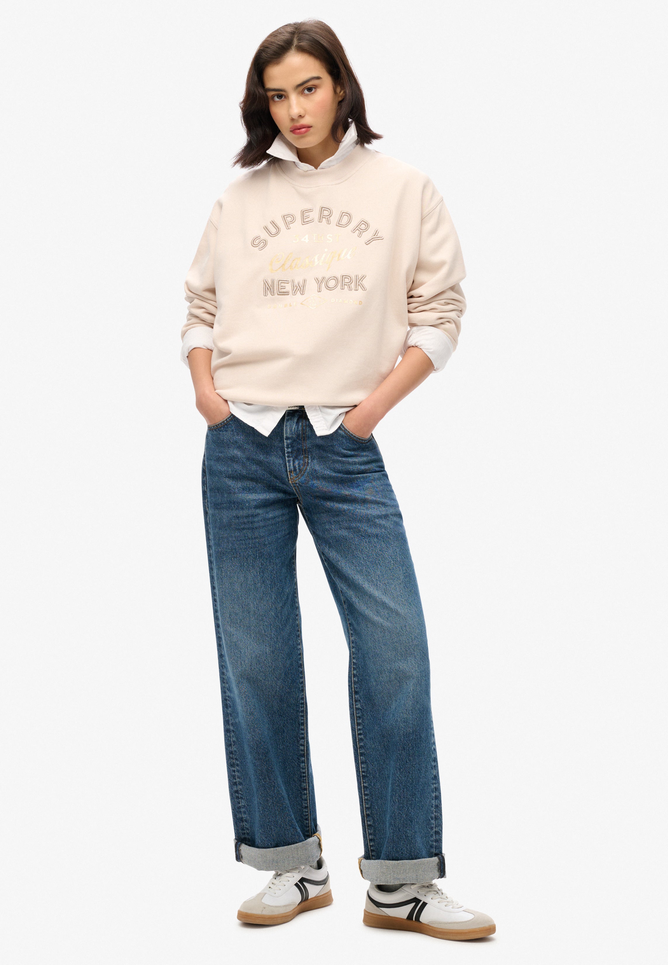 Luxe Metallic Loose Sweatshirt