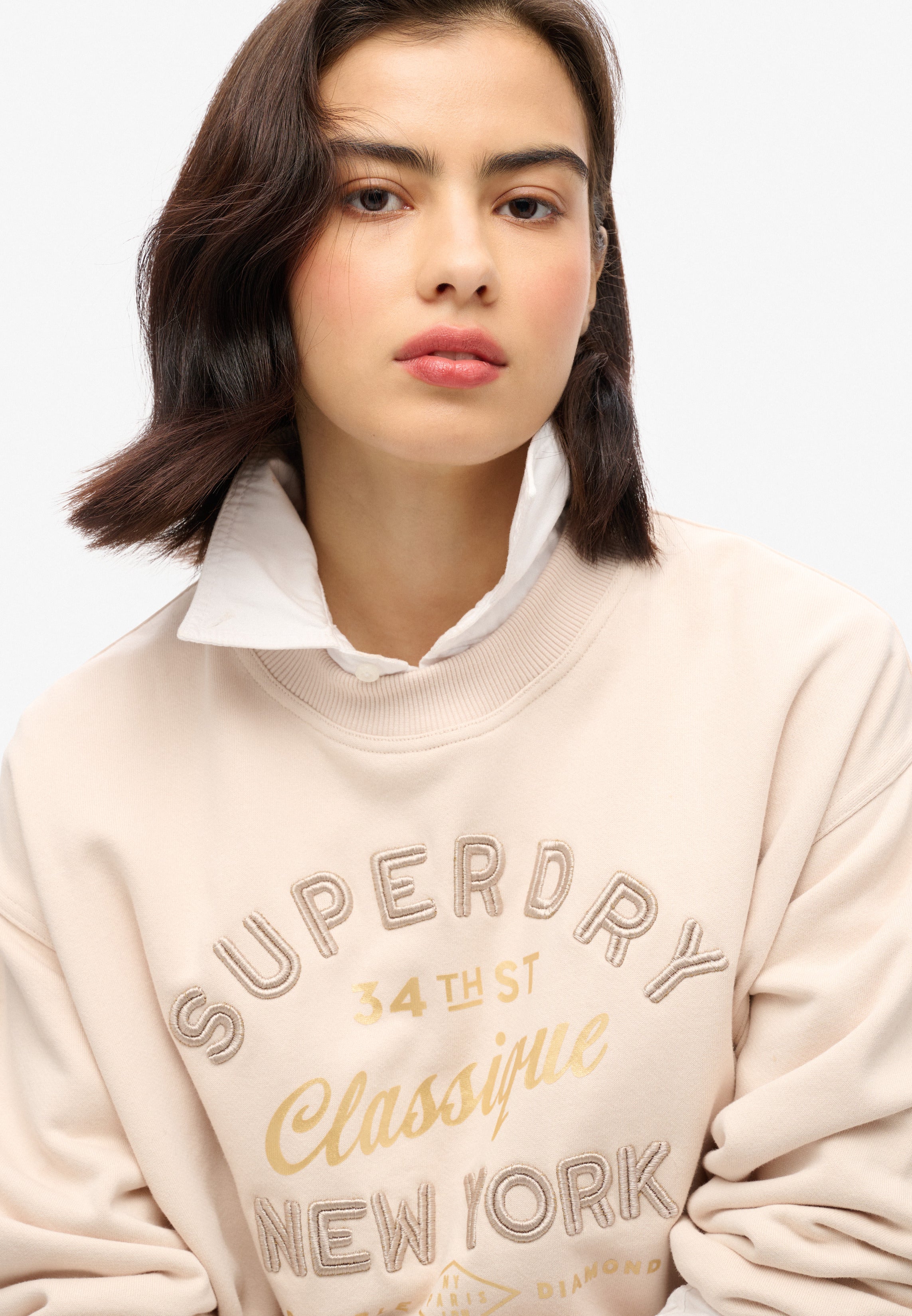 Luxe Metallic Loose Sweatshirt