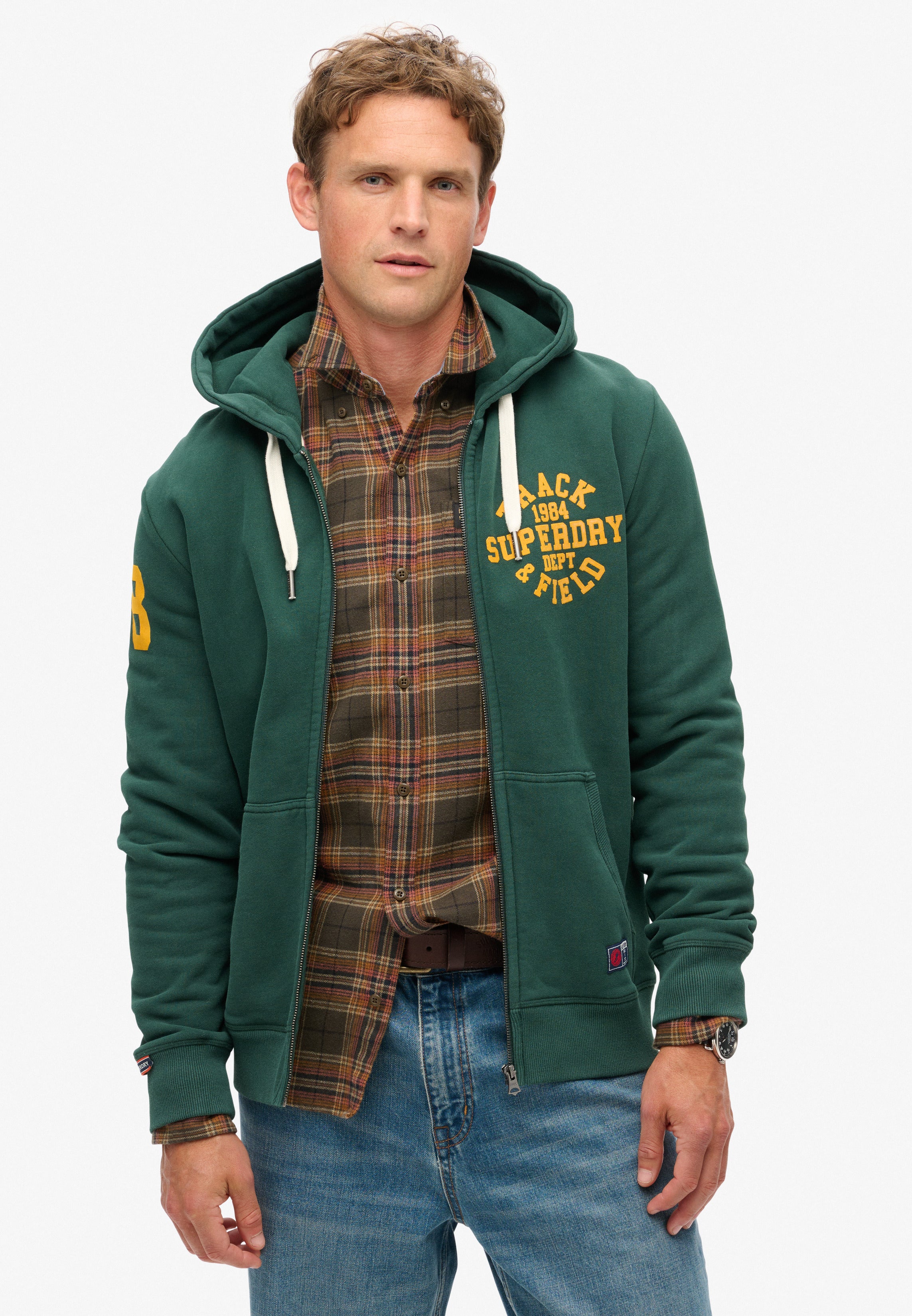 Track & Field Graphic Zip Hoodie