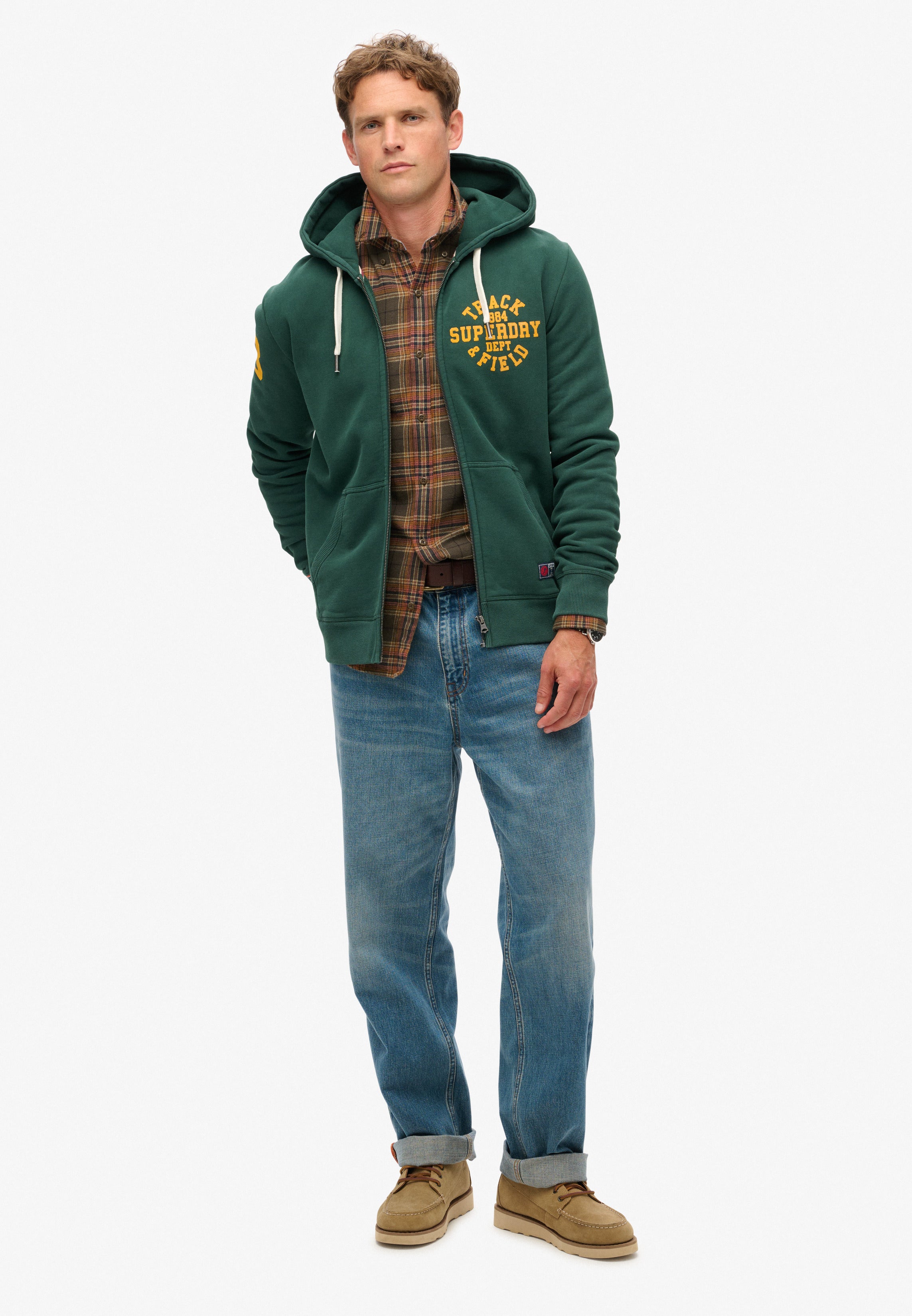 Track & Field Graphic Zip Hoodie