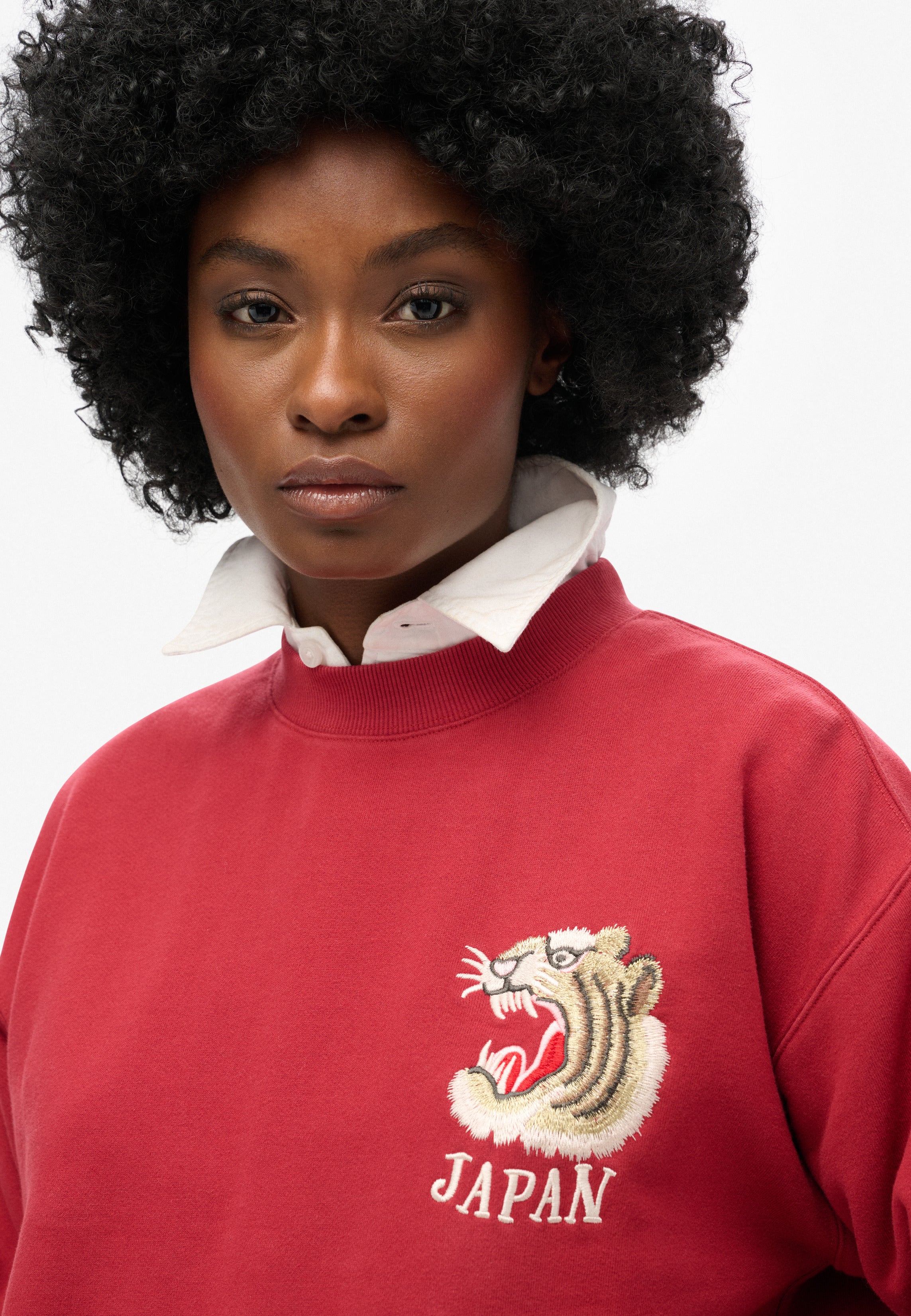 Suika Embroidered Loose Sweatshirt