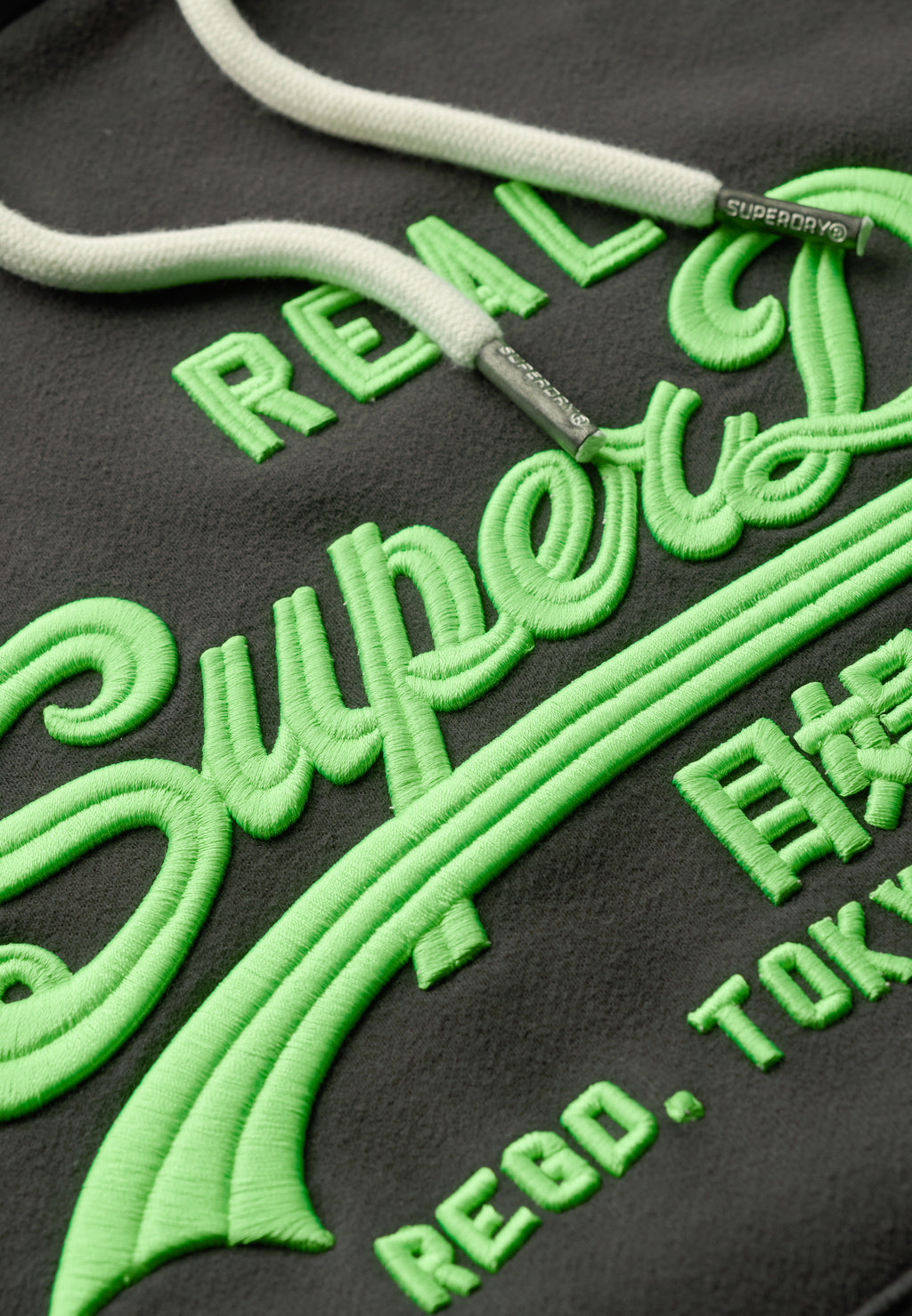 Neon Vintage Logo Embroidered Graphic Hoodie