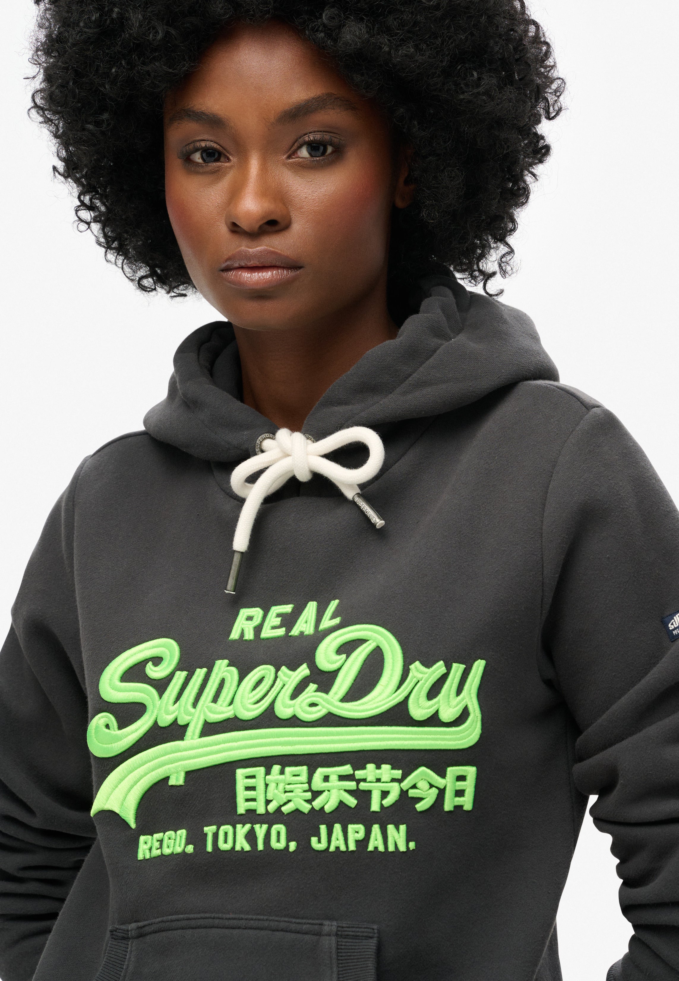 Neon Vintage Logo Embroidered Graphic Hoodie