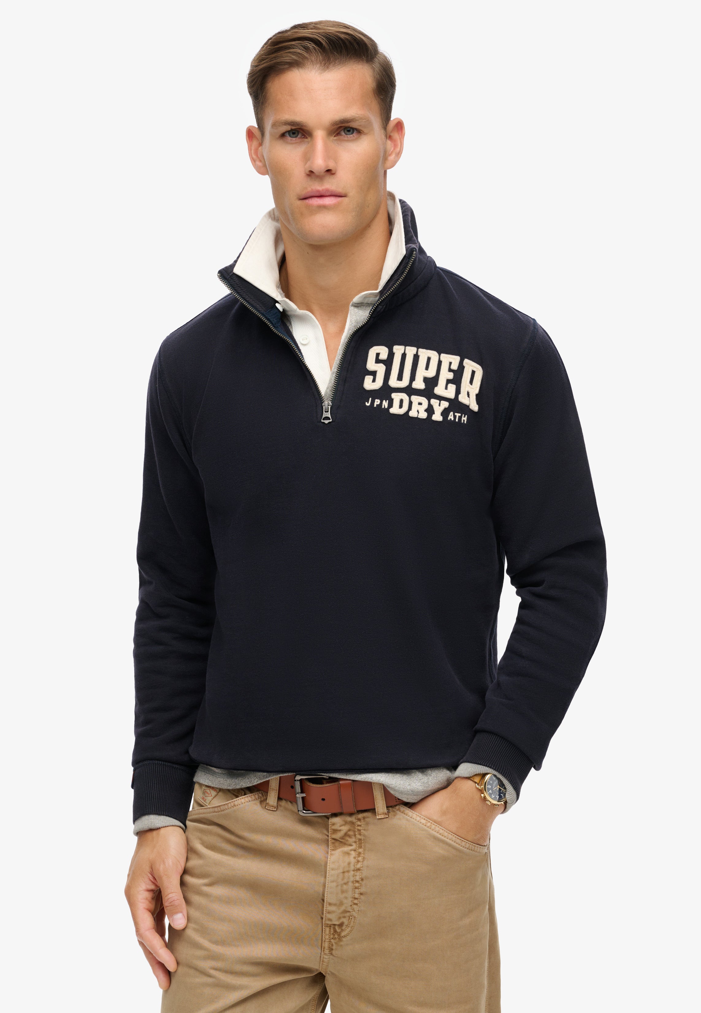 Vintage Athletic Zip Half-Zip Jumper
