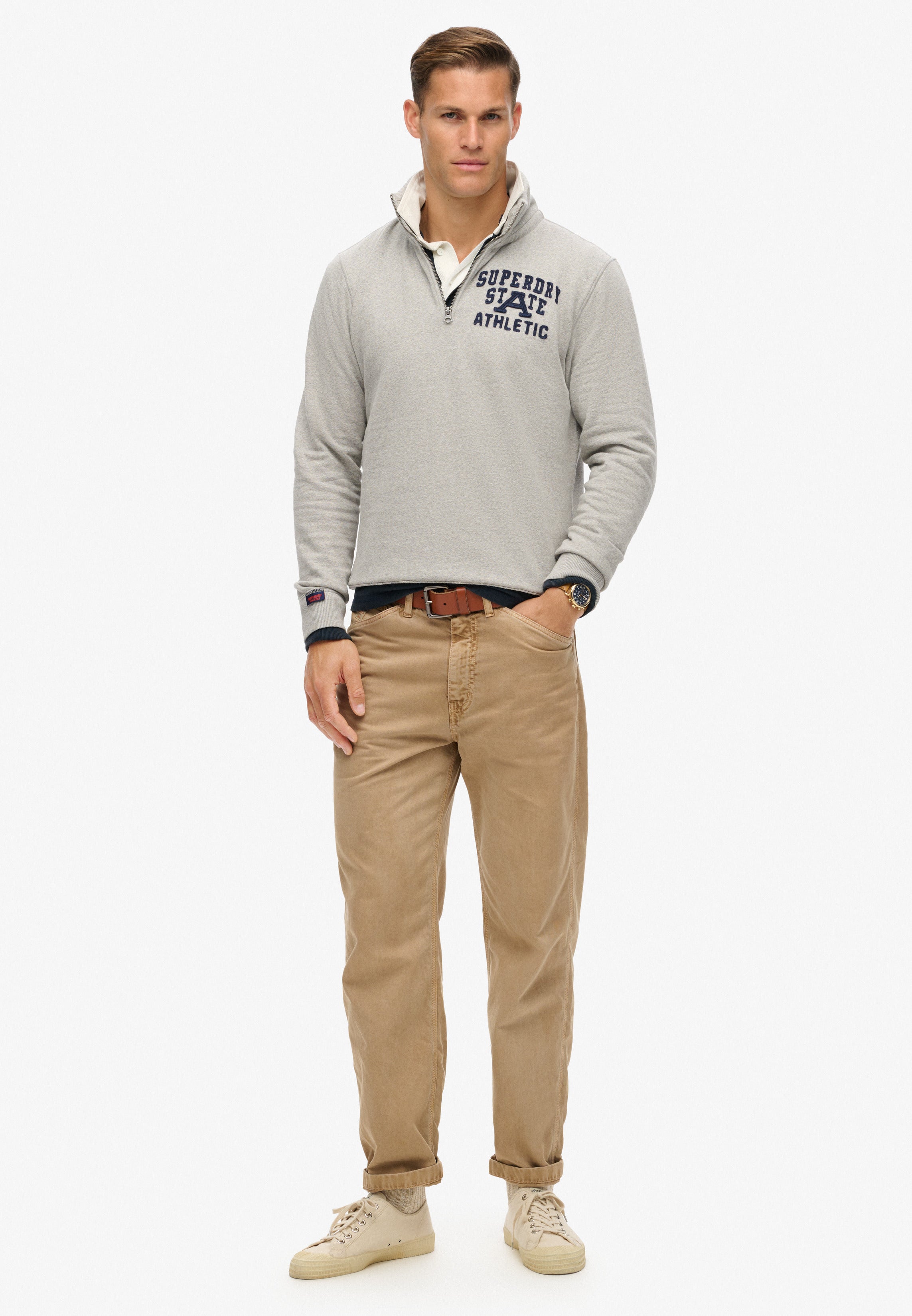 Vintage Athletic Zip Half-Zip Jumper